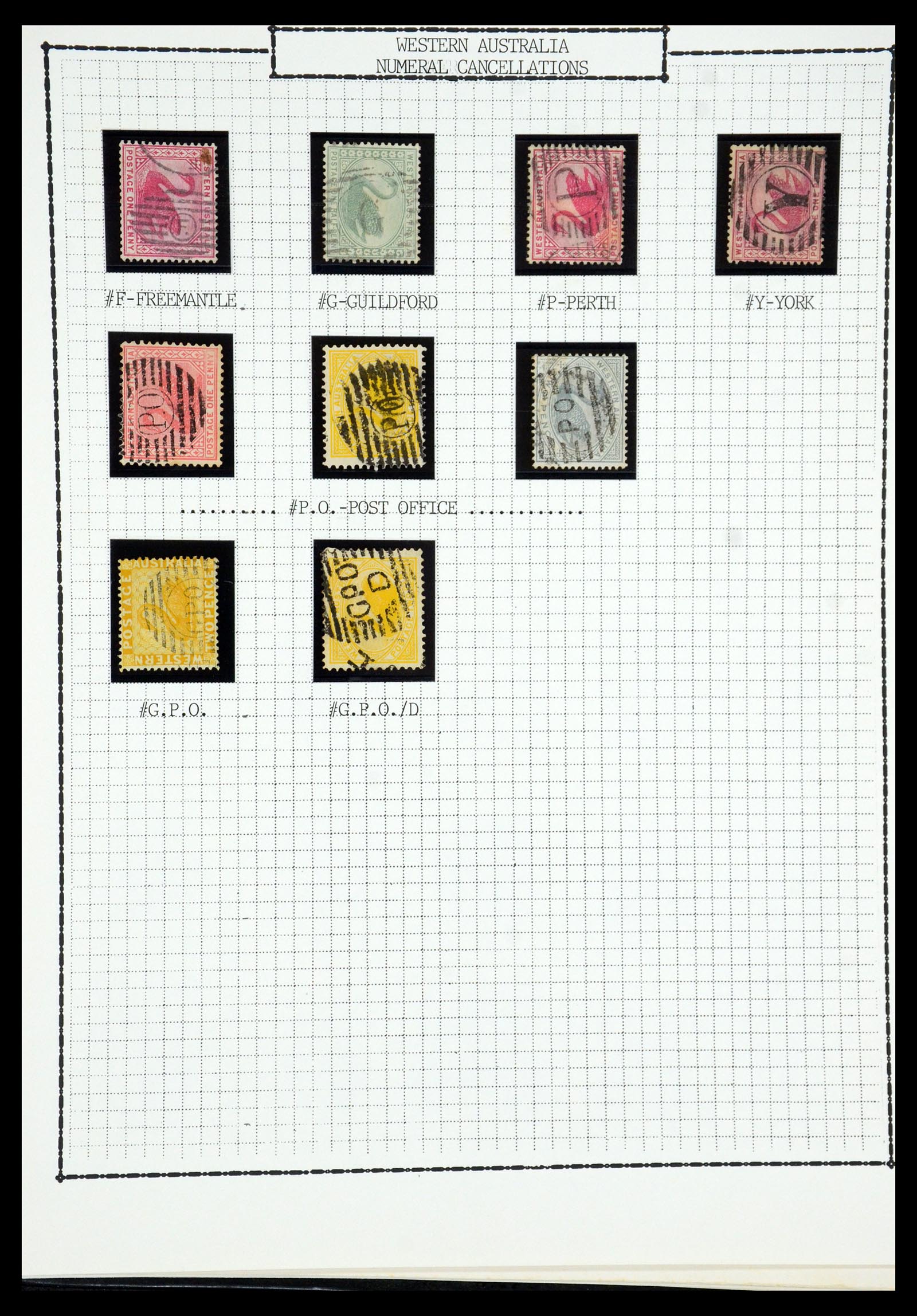 35507 021 - Stamp Collection 35507 Australian States cancels 1859-1899.