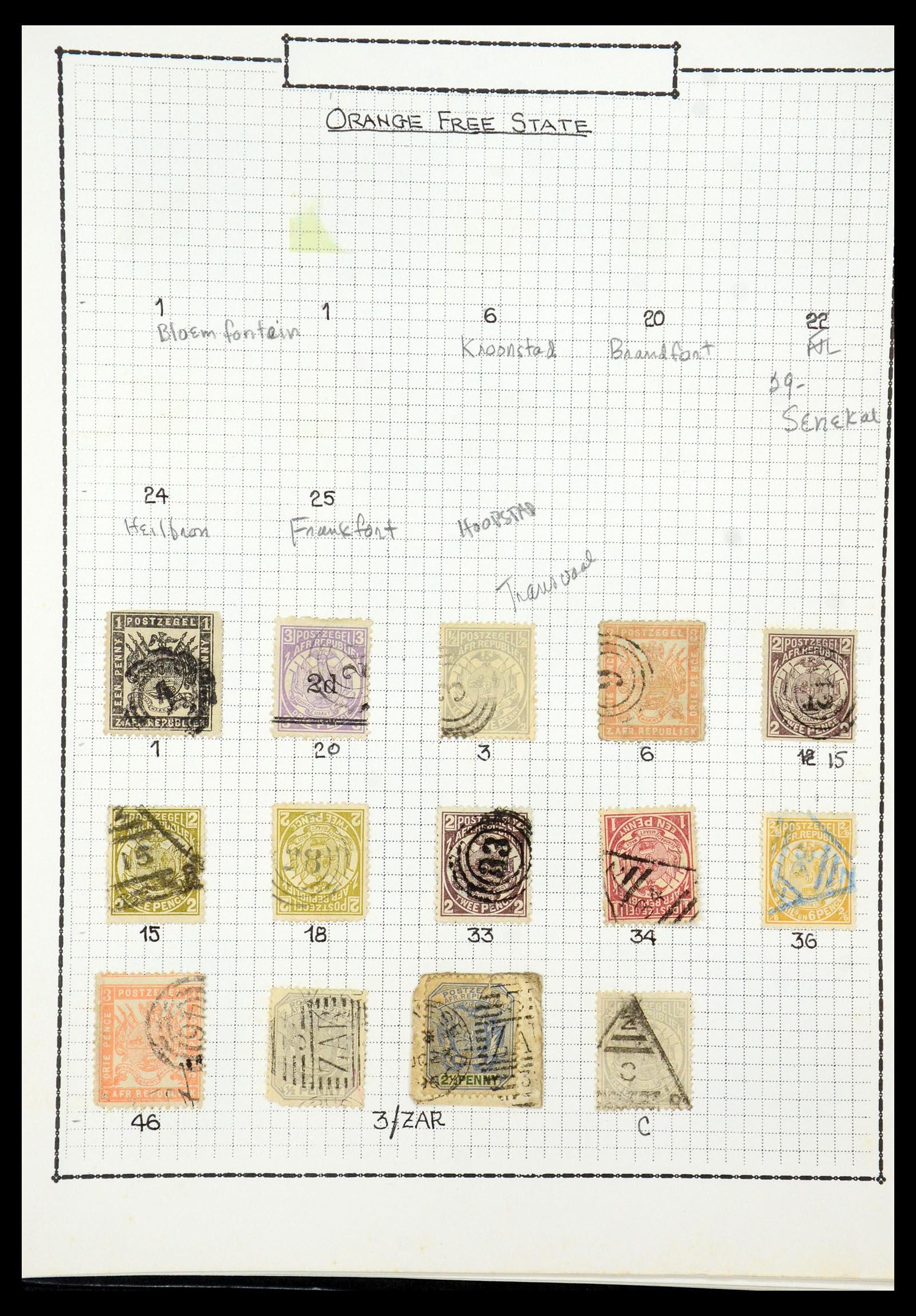 35507 022 - Postzegelverzameling 35507 Australische Staten stempels 1859-1899.