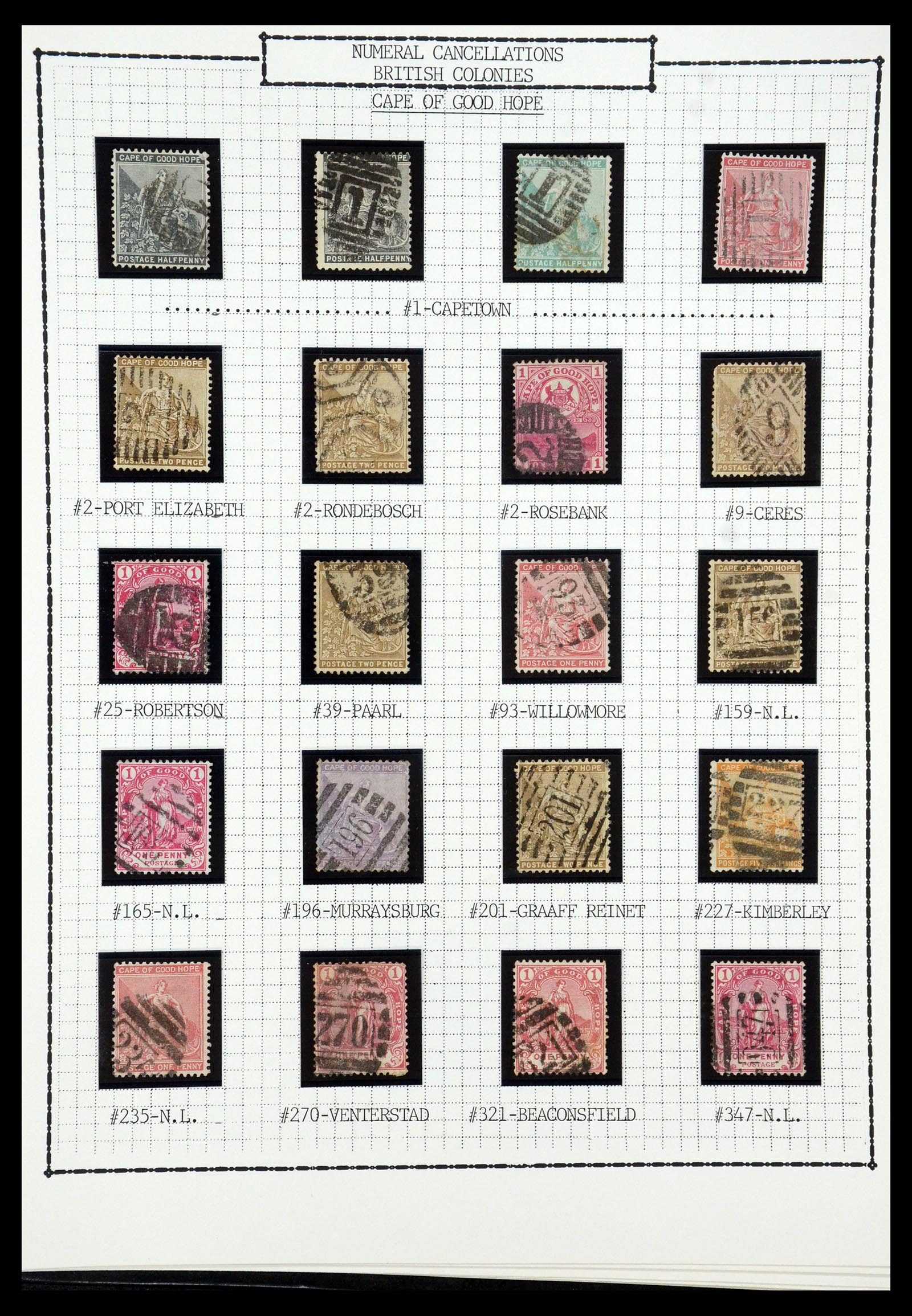 35507 024 - Stamp Collection 35507 Australian States cancels 1859-1899.