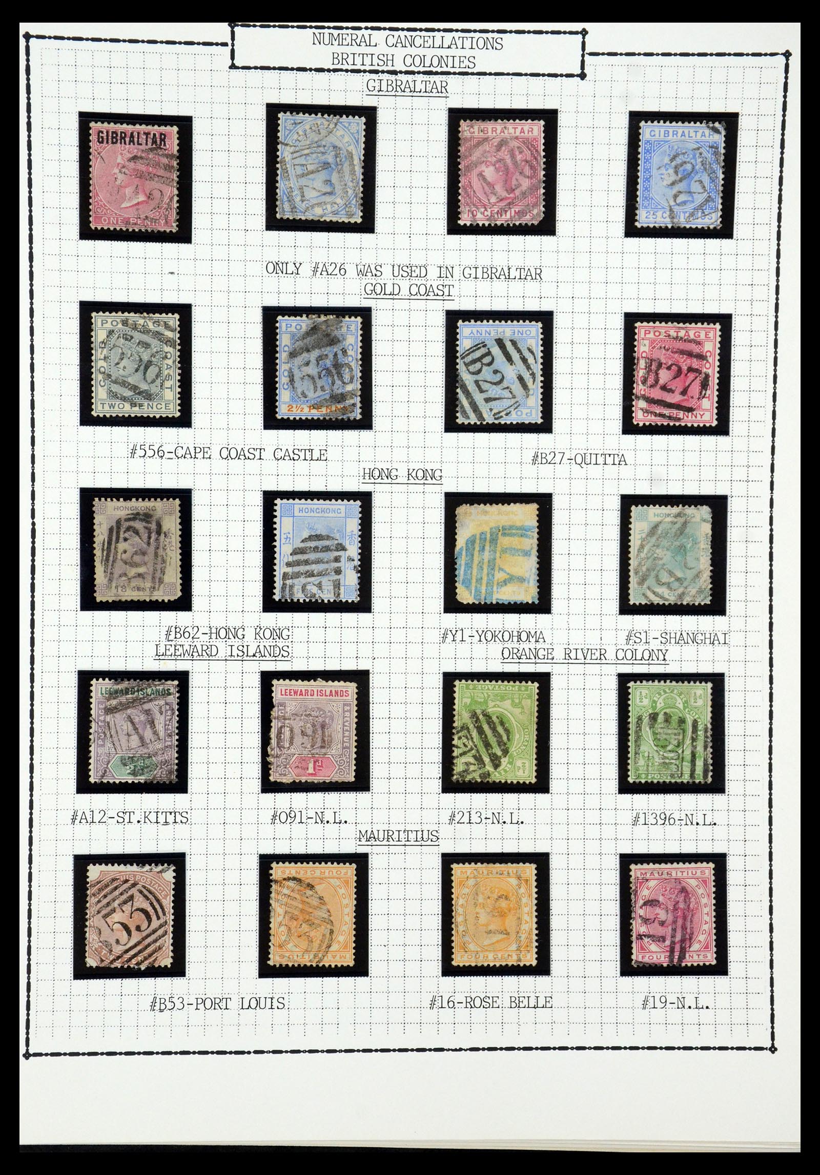 35507 027 - Stamp Collection 35507 Australian States cancels 1859-1899.