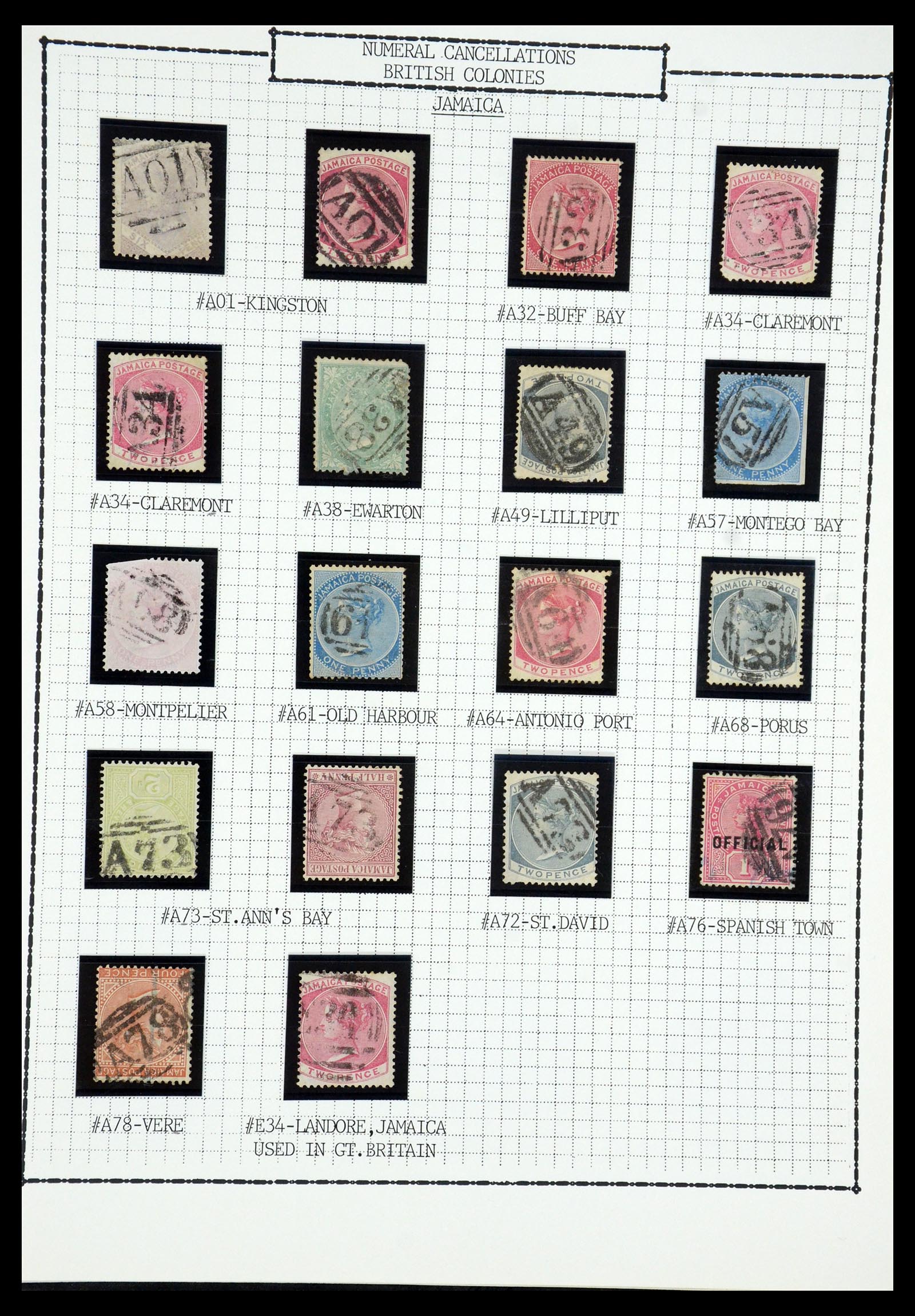 35507 028 - Stamp Collection 35507 Australian States cancels 1859-1899.