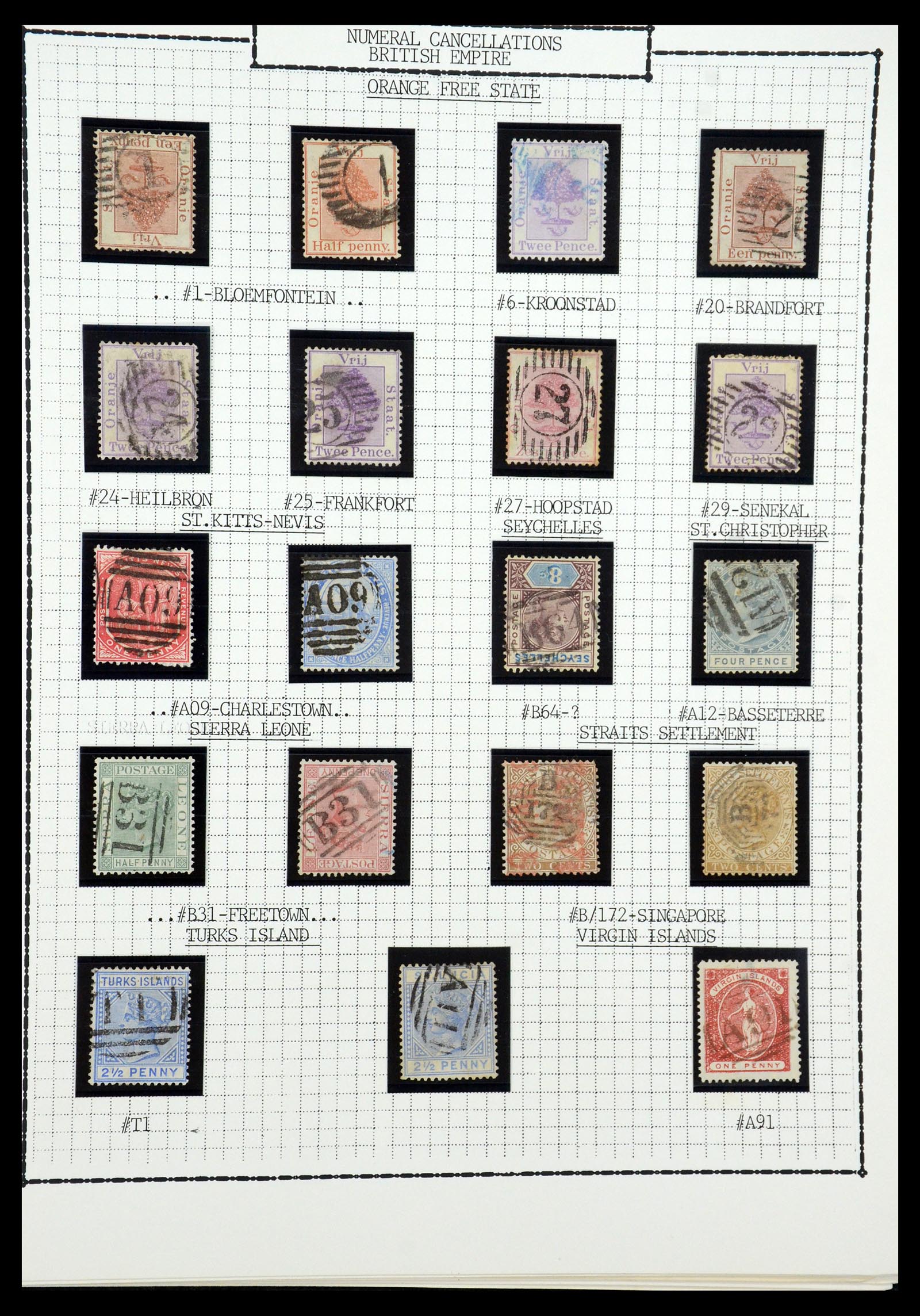 35507 031 - Stamp Collection 35507 Australian States cancels 1859-1899.