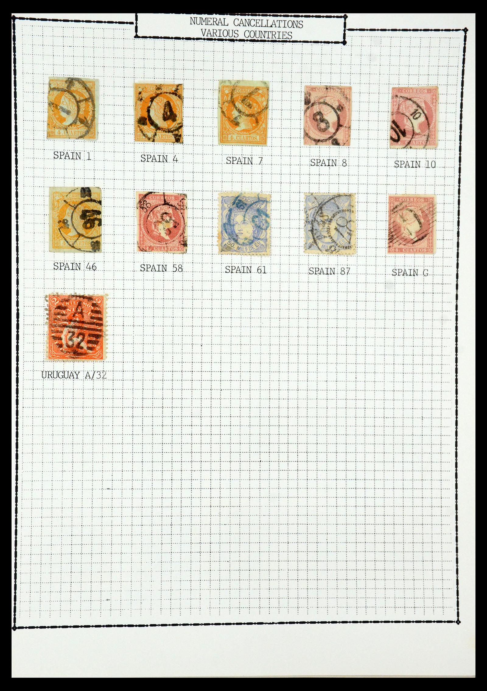 35507 032 - Stamp Collection 35507 Australian States cancels 1859-1899.