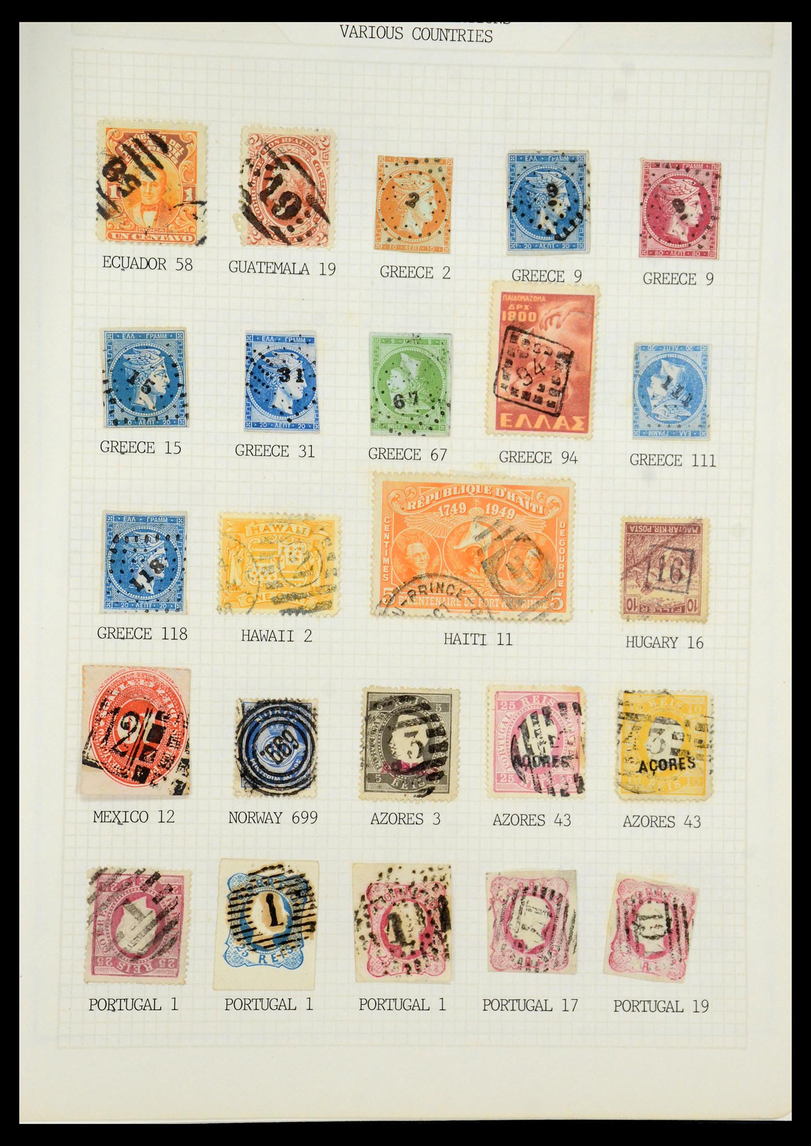 35507 034 - Postzegelverzameling 35507 Australische Staten stempels 1859-1899.