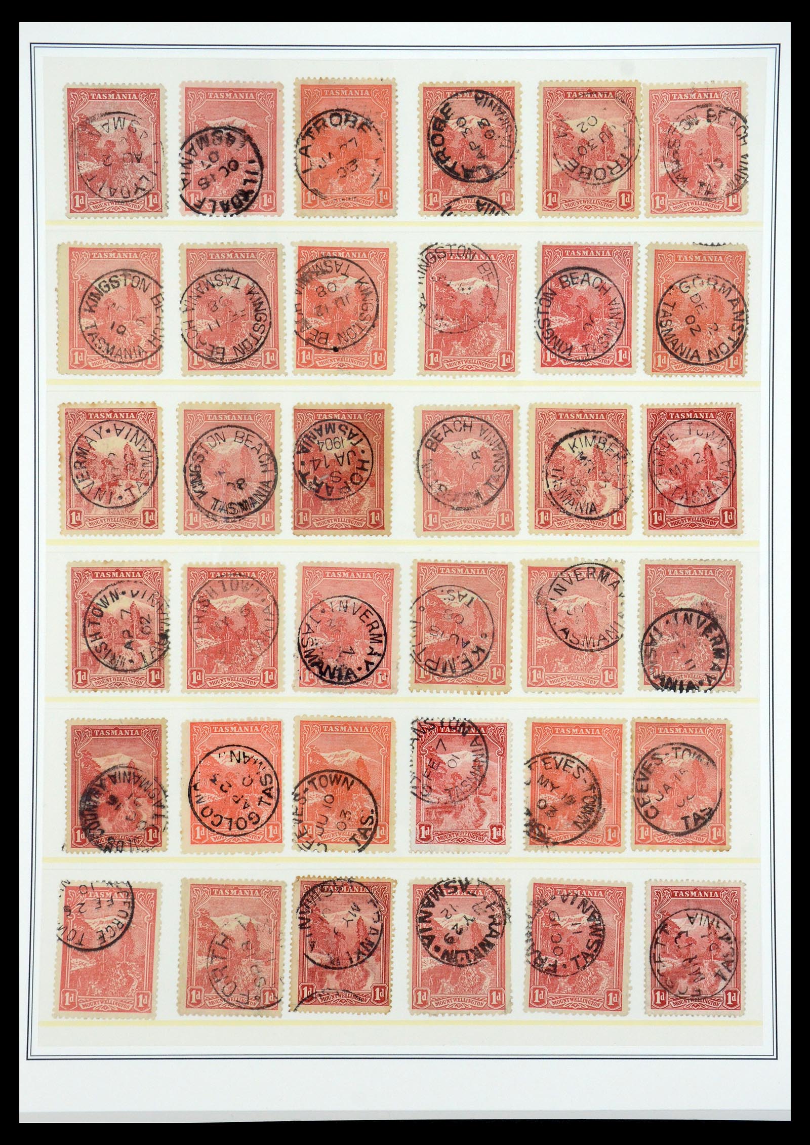 35508 022 - Postzegelverzameling 35508 Tasmanië stempelverzameling 1899-1908.