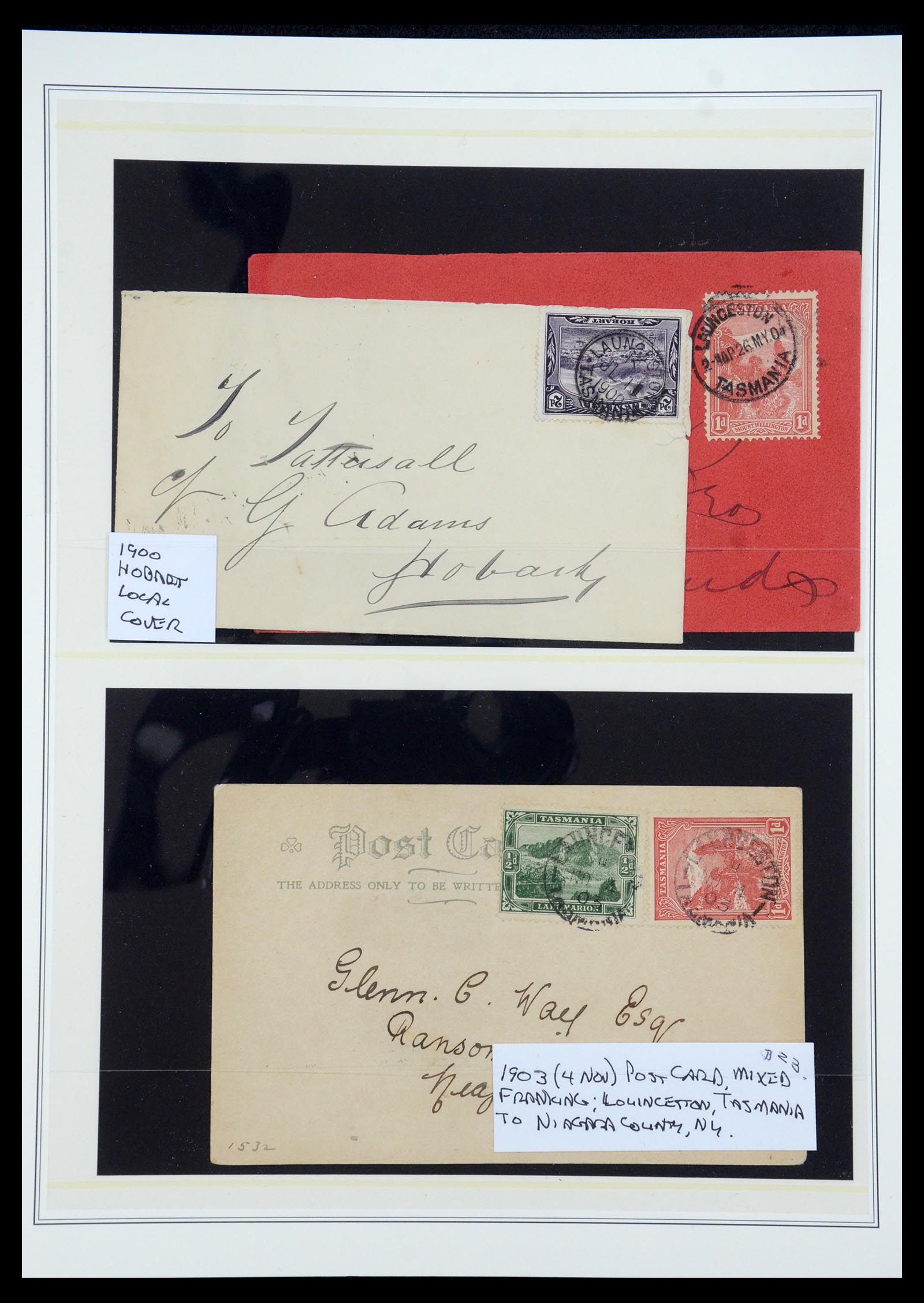 35508 043 - Postzegelverzameling 35508 Tasmanië stempelverzameling 1899-1908.