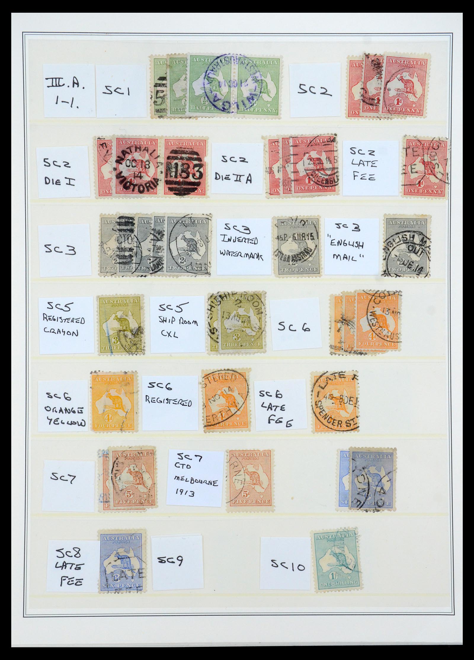 35509 001 - Postzegelverzameling 35509 Australië gespecialiseerd 1912-1971.
