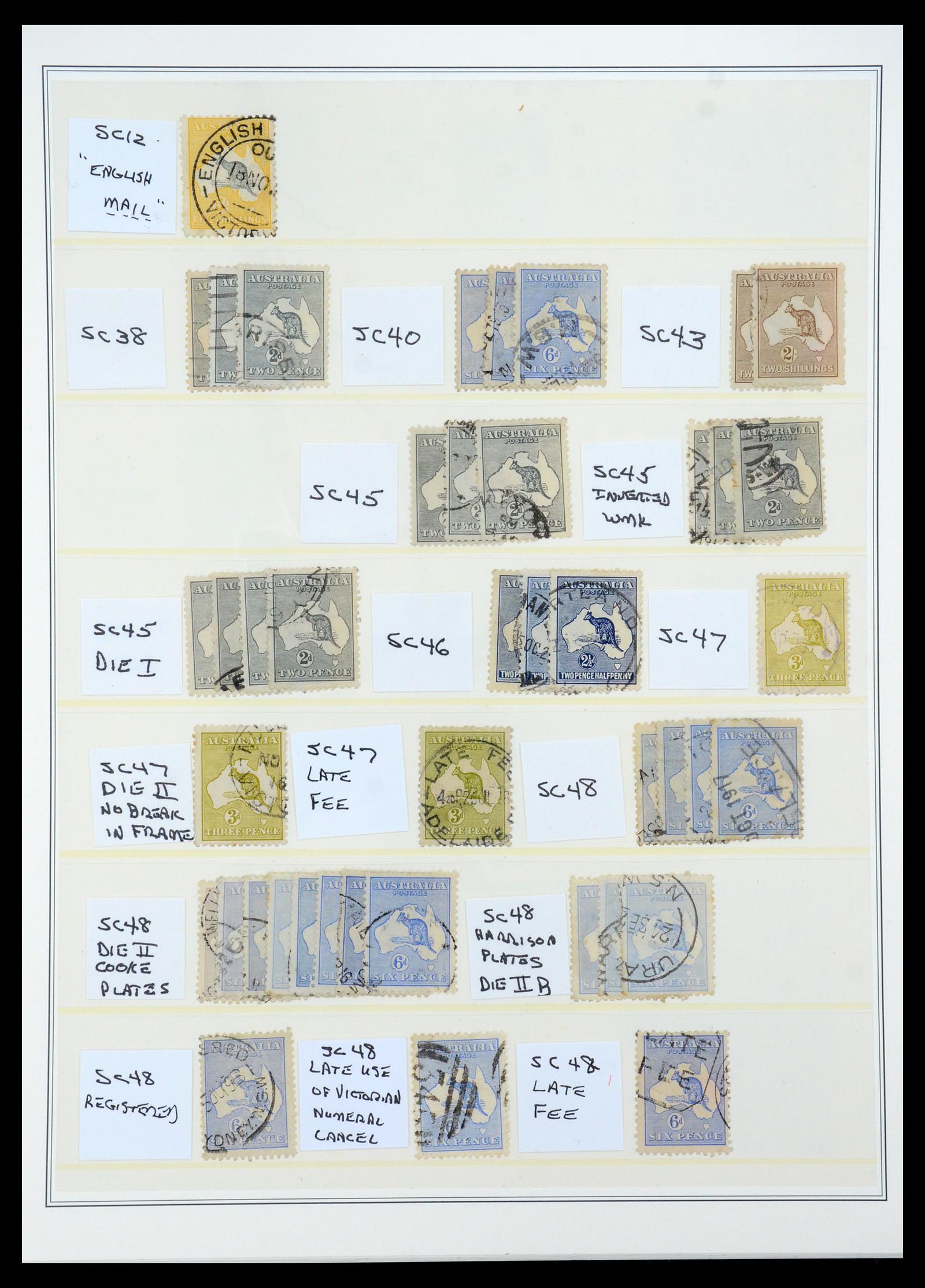 35509 002 - Postzegelverzameling 35509 Australië gespecialiseerd 1912-1971.