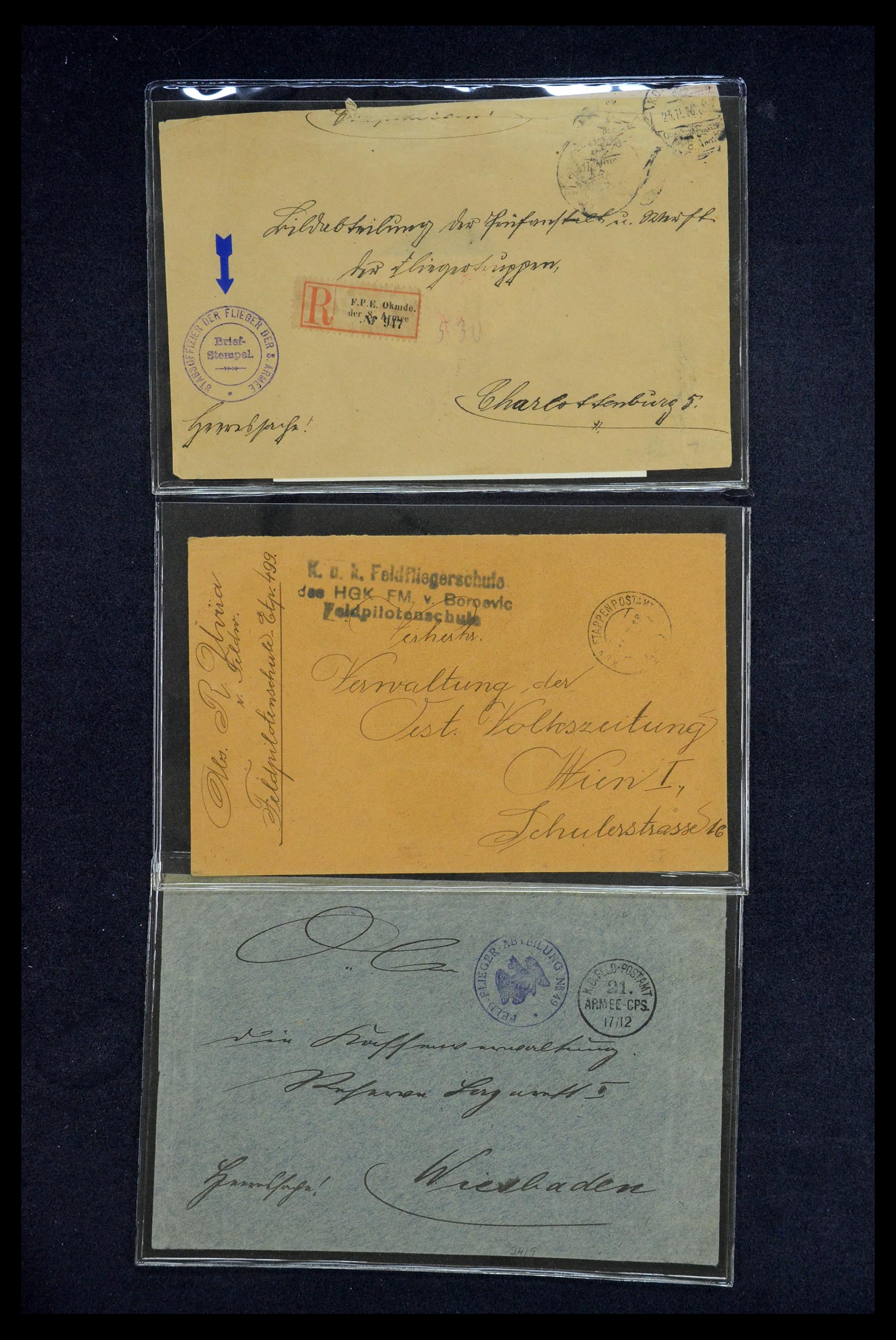 35512 002 - Postzegelverzameling 35512 Duitsland Zeppelin bases 1914-1918.