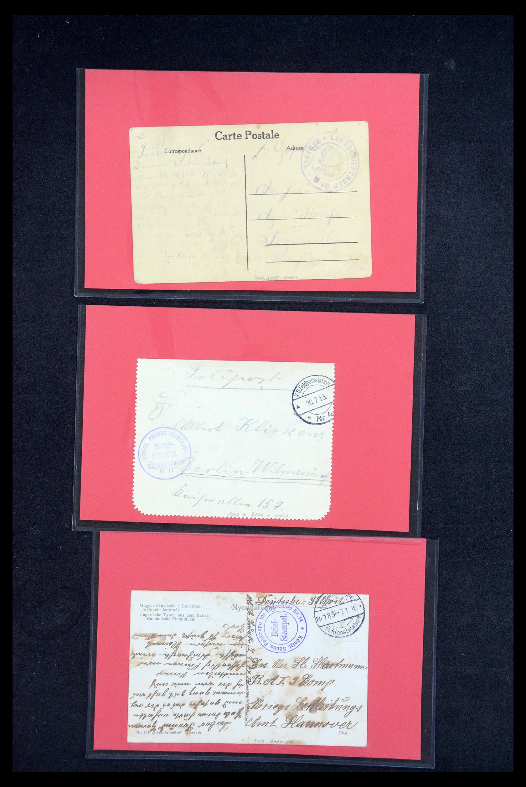 35512 007 - Postzegelverzameling 35512 Duitsland Zeppelin bases 1914-1918.