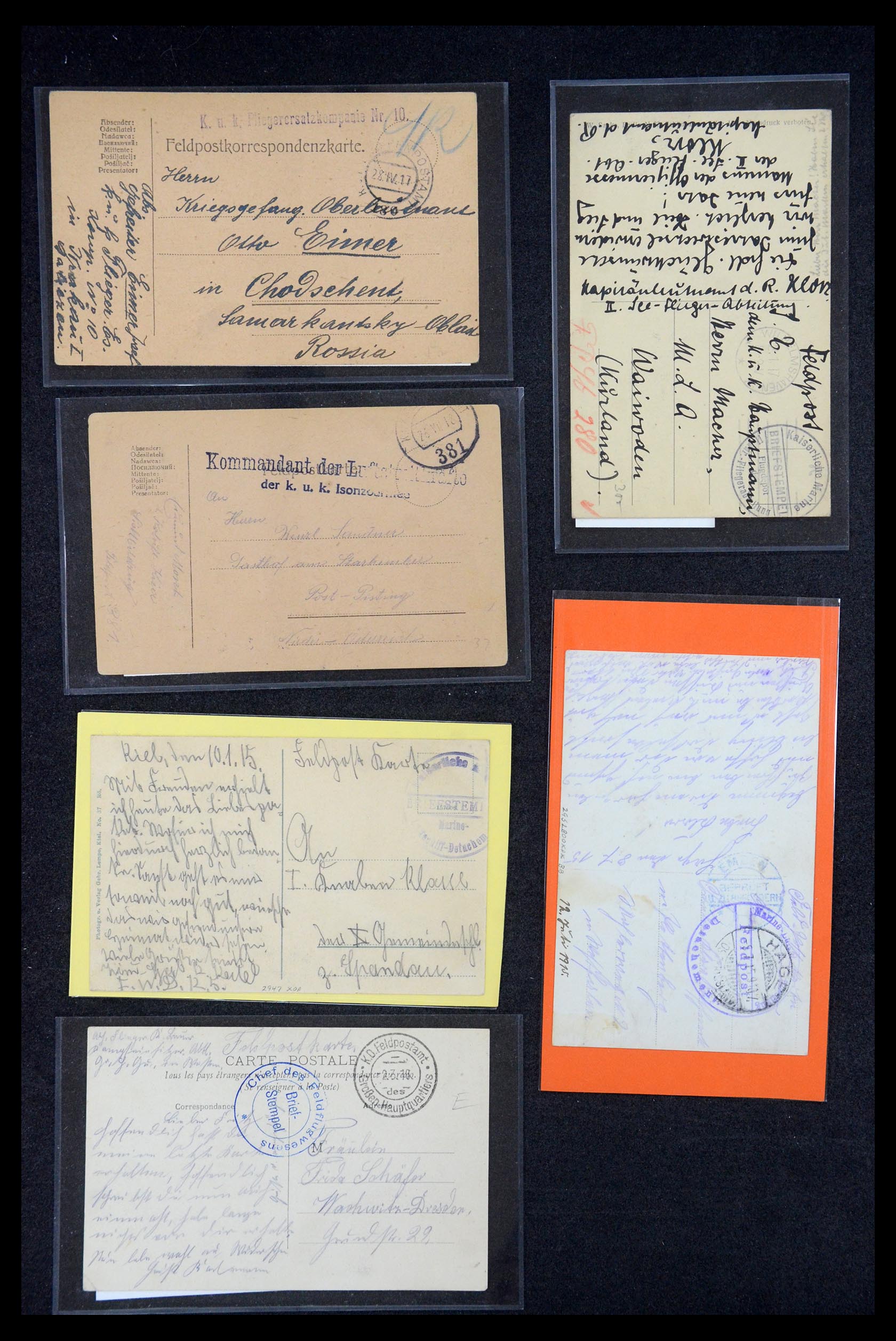 35512 010 - Postzegelverzameling 35512 Duitsland Zeppelin bases 1914-1918.