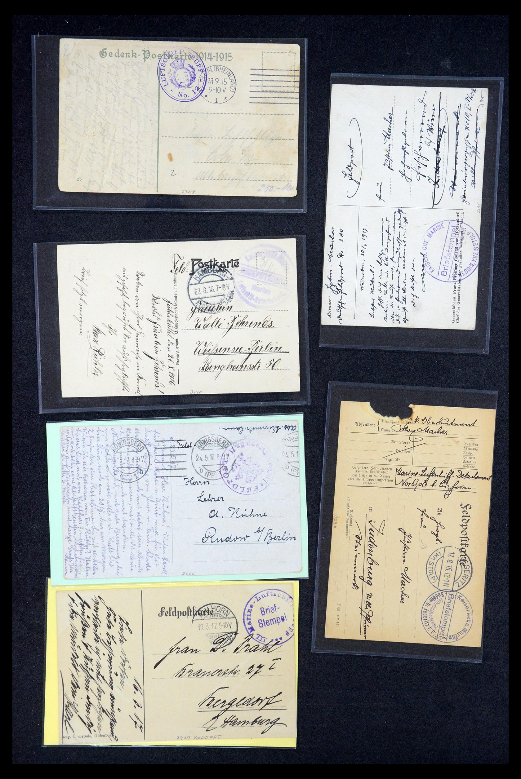 35512 011 - Postzegelverzameling 35512 Duitsland Zeppelin bases 1914-1918.