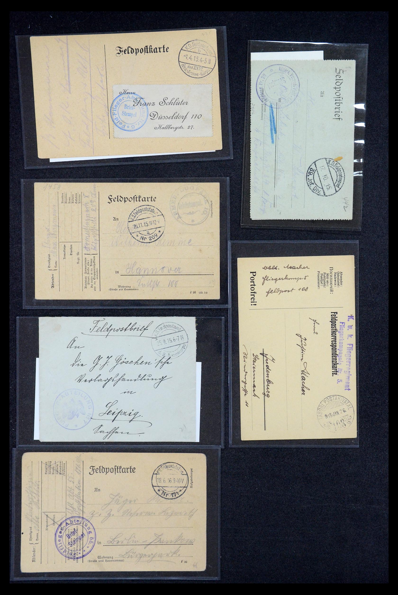 35512 012 - Postzegelverzameling 35512 Duitsland Zeppelin bases 1914-1918.