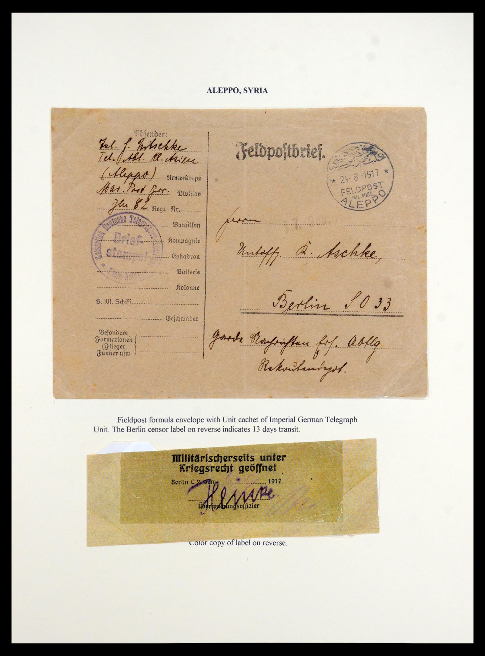 35515 007 - Postzegelverzameling 35515 Duitsland brieven van Militaire missie in 