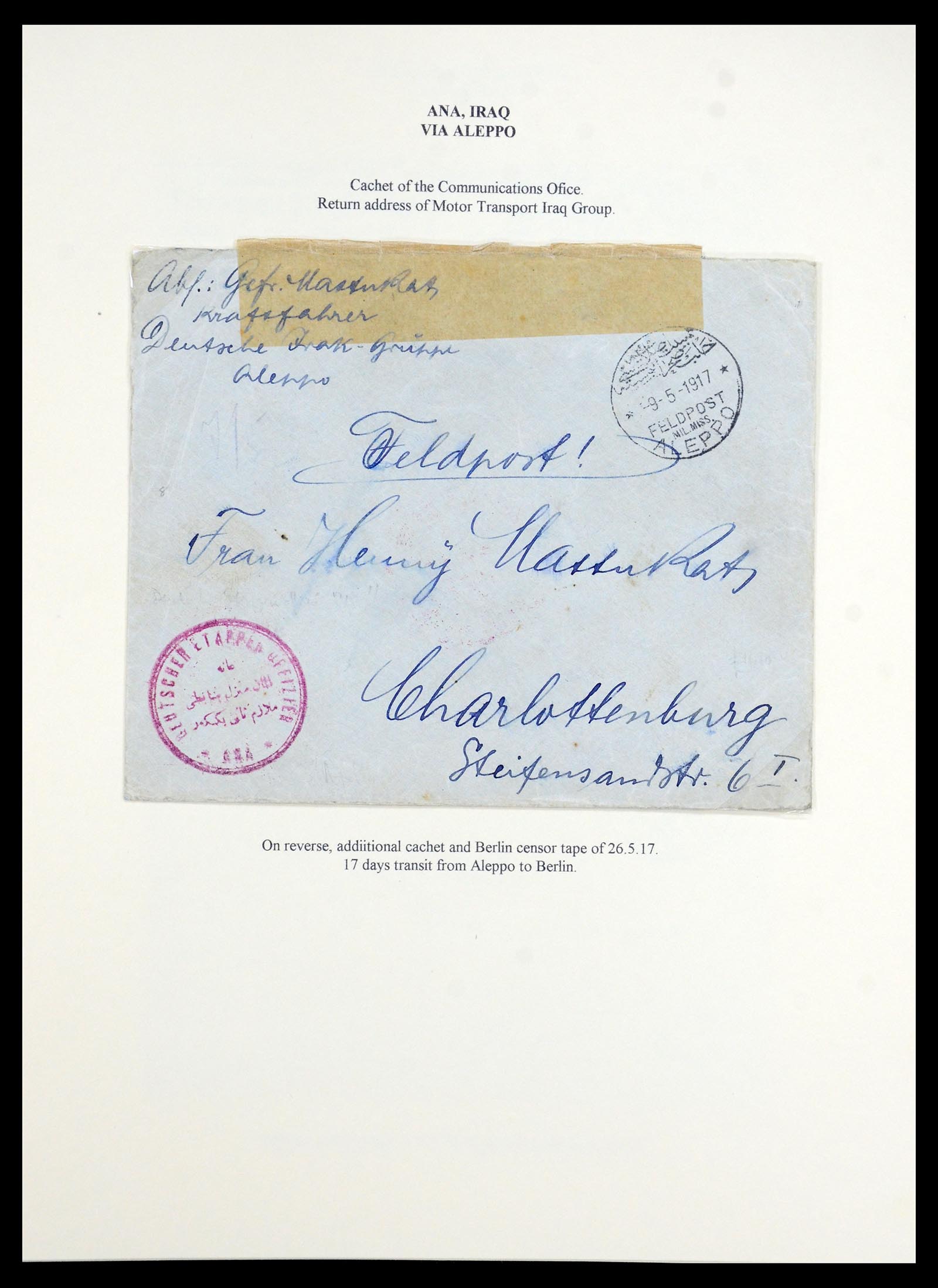 35515 013 - Postzegelverzameling 35515 Duitsland brieven van Militaire missie in 