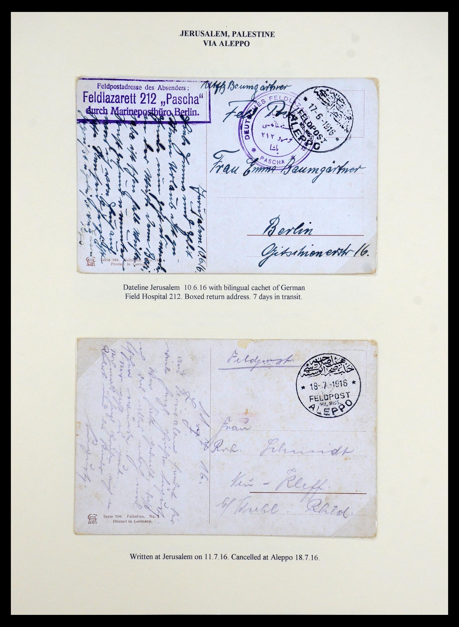 35515 014 - Stamp Collection 35515 Germany covers og Military mission in Turkey 1914