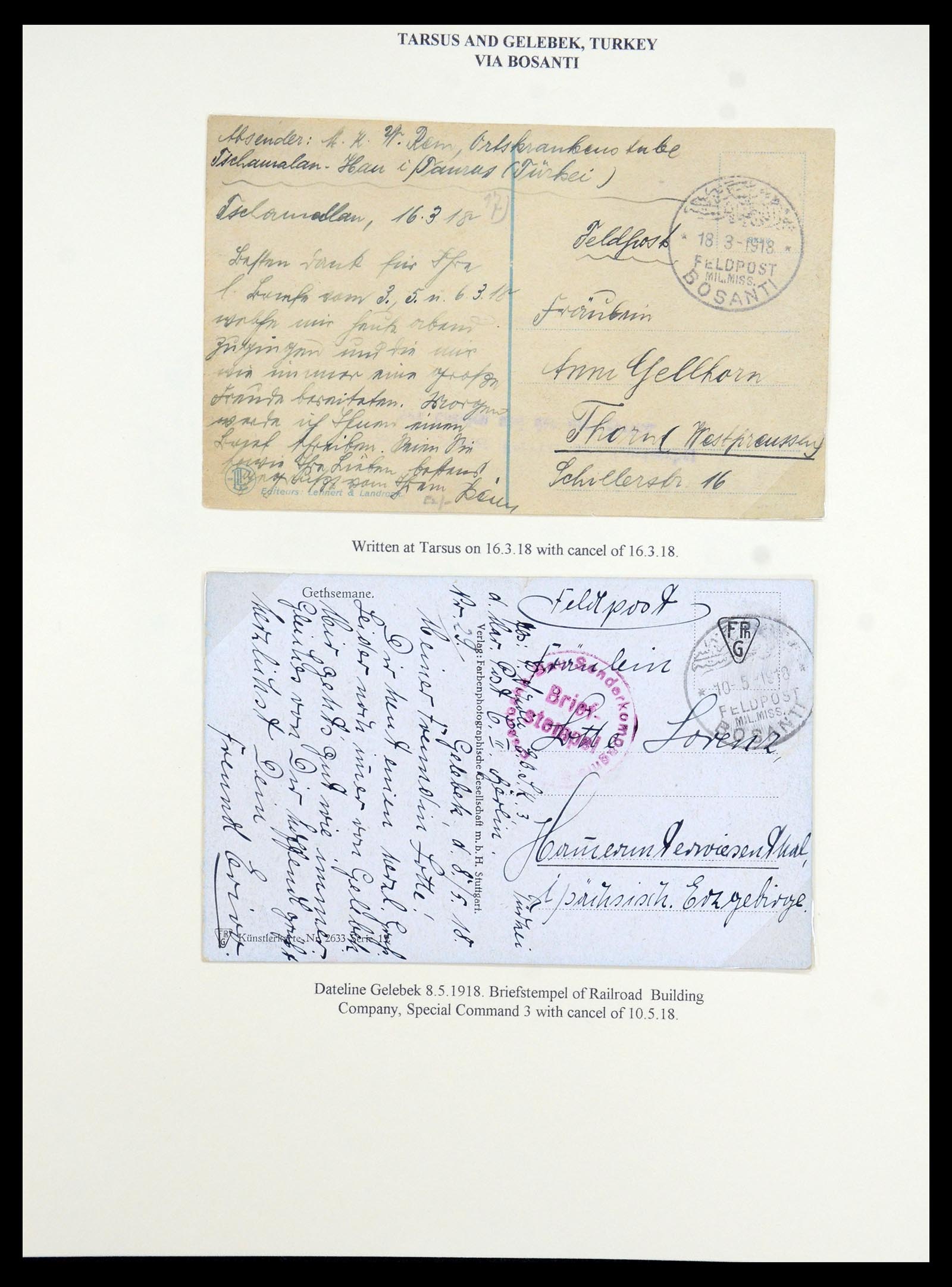 35515 024 - Postzegelverzameling 35515 Duitsland brieven van Militaire missie in 