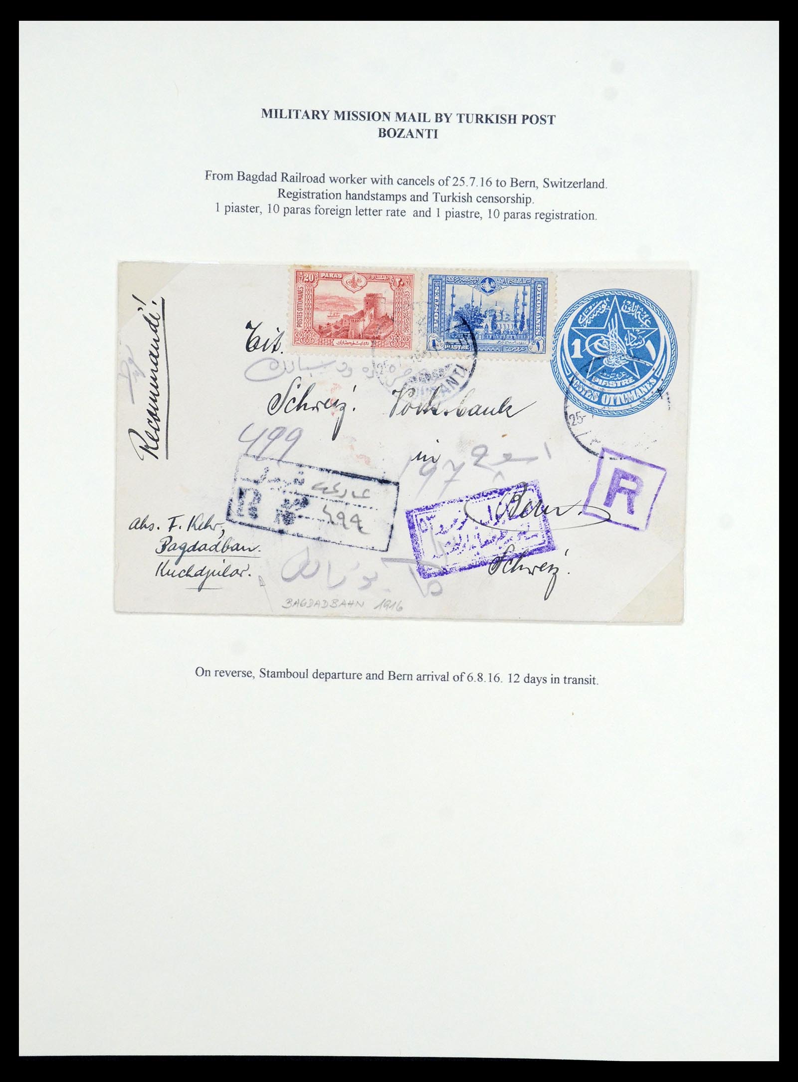 35515 025 - Stamp Collection 35515 Germany covers og Military mission in Turkey 1914