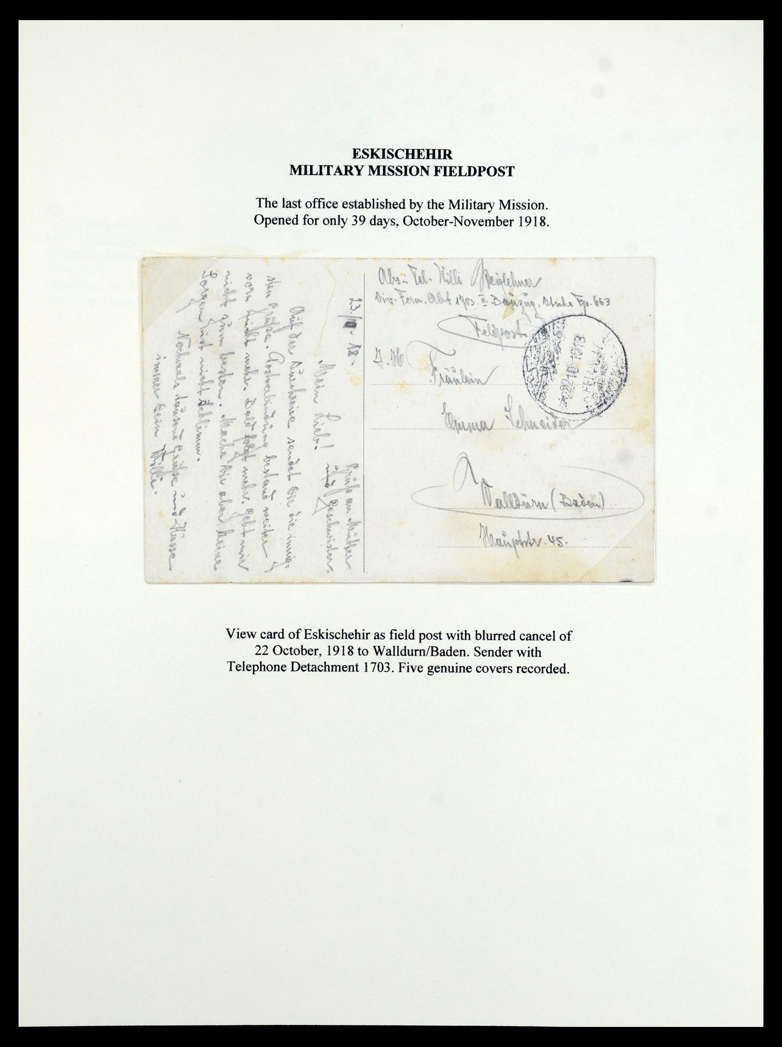 35515 028 - Postzegelverzameling 35515 Duitsland brieven van Militaire missie in 