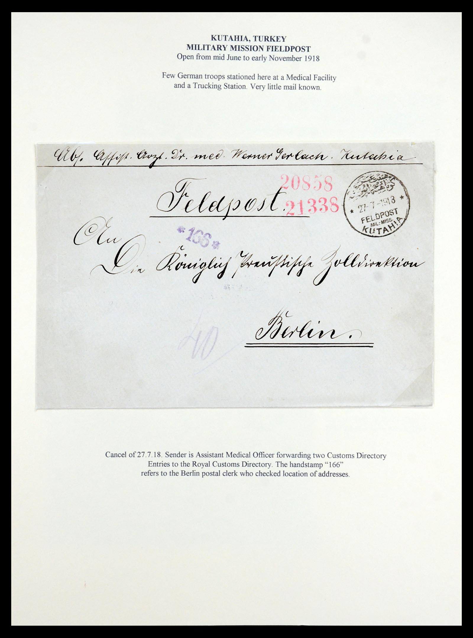 35515 033 - Postzegelverzameling 35515 Duitsland brieven van Militaire missie in 