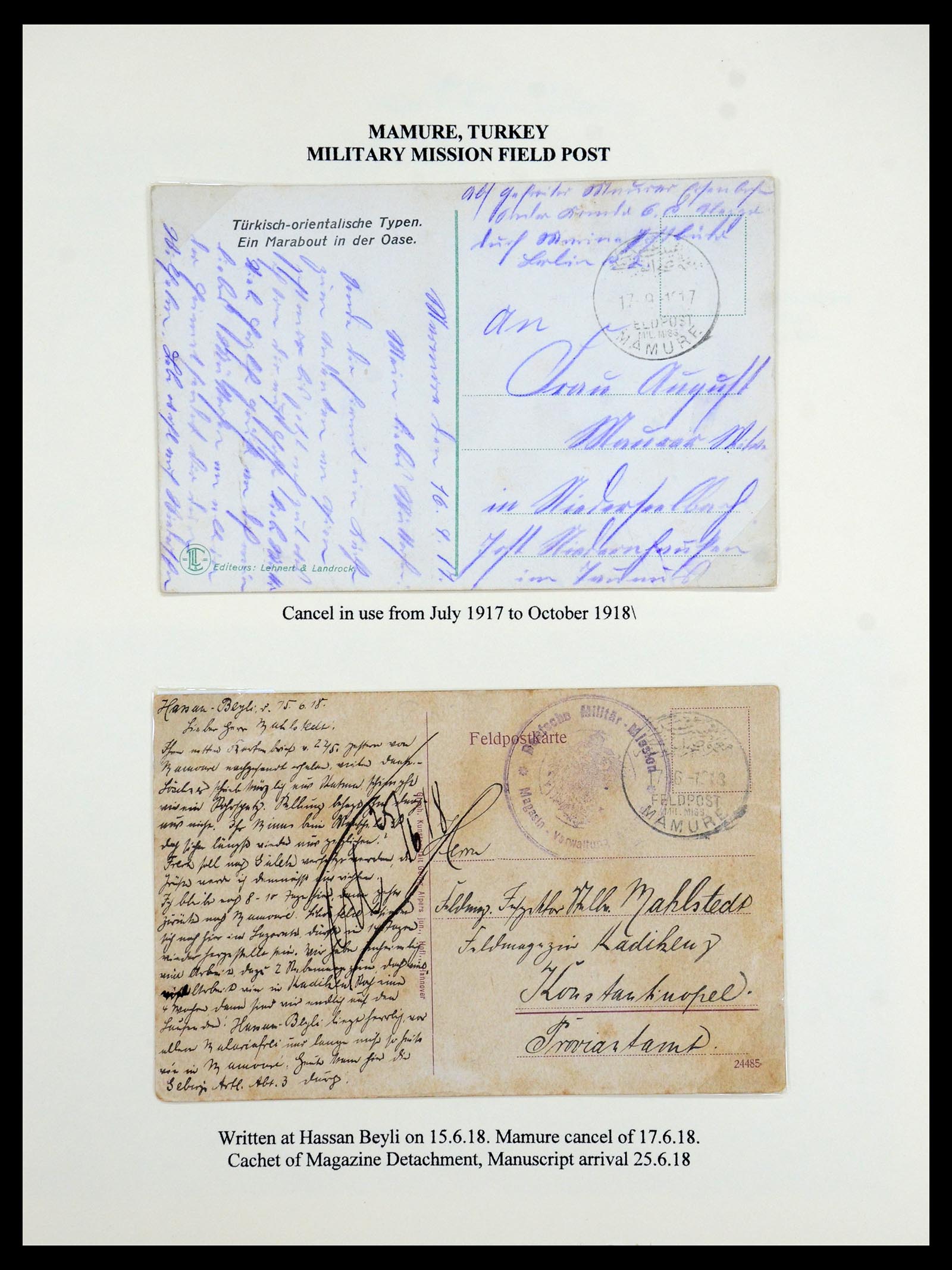 35515 035 - Stamp Collection 35515 Germany covers og Military mission in Turkey 1914