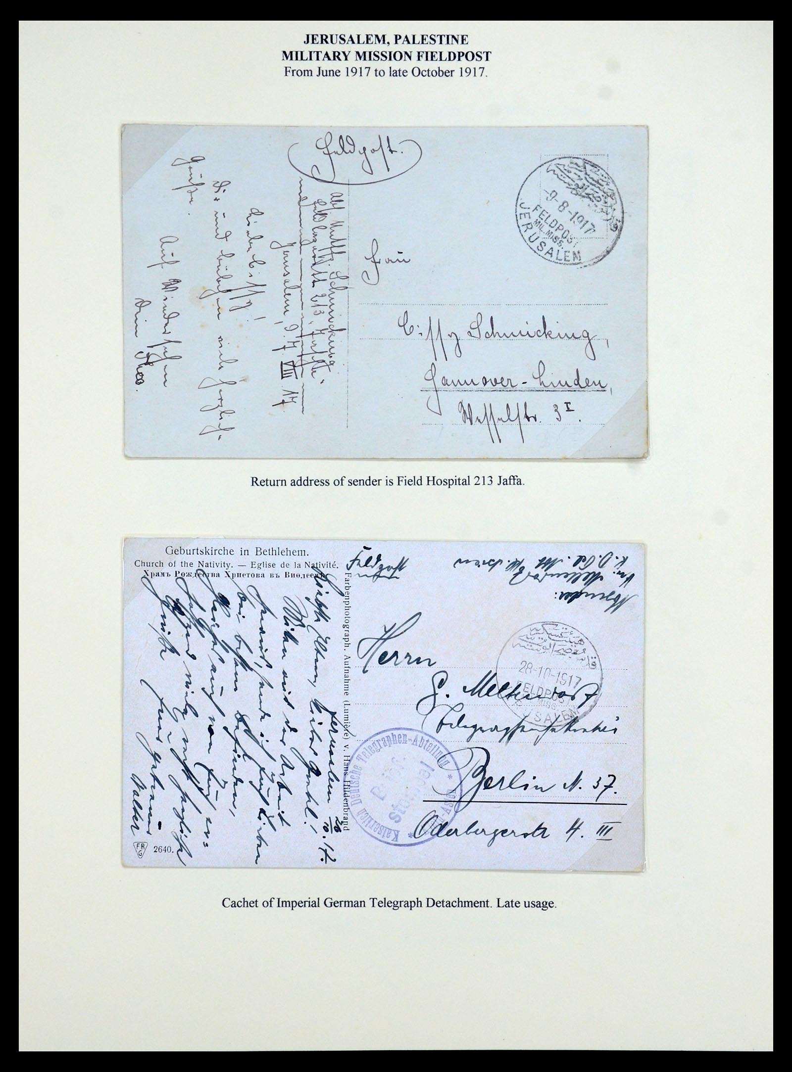 35515 038 - Stamp Collection 35515 Germany covers og Military mission in Turkey 1914