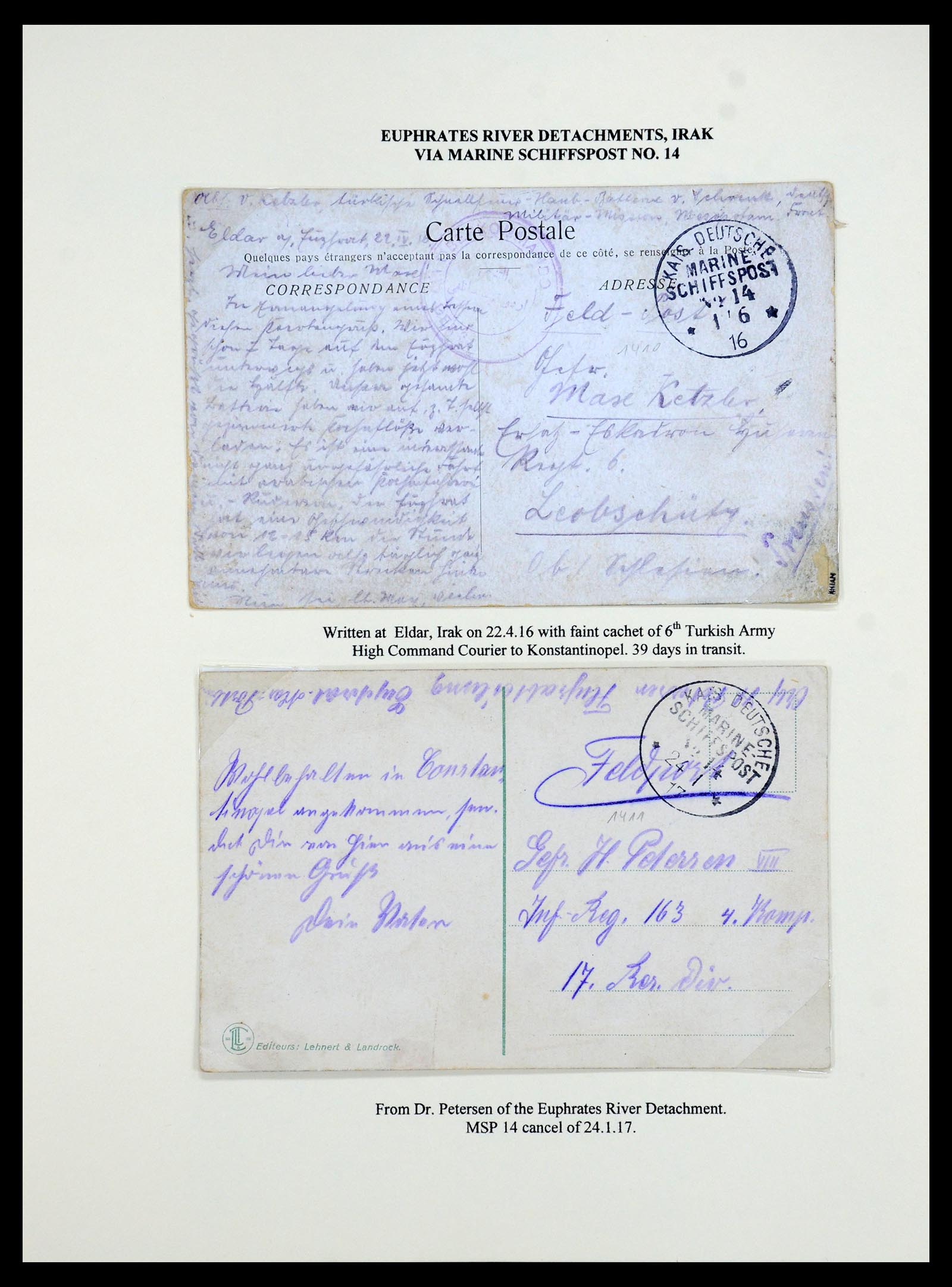 35515 039 - Stamp Collection 35515 Germany covers og Military mission in Turkey 1914