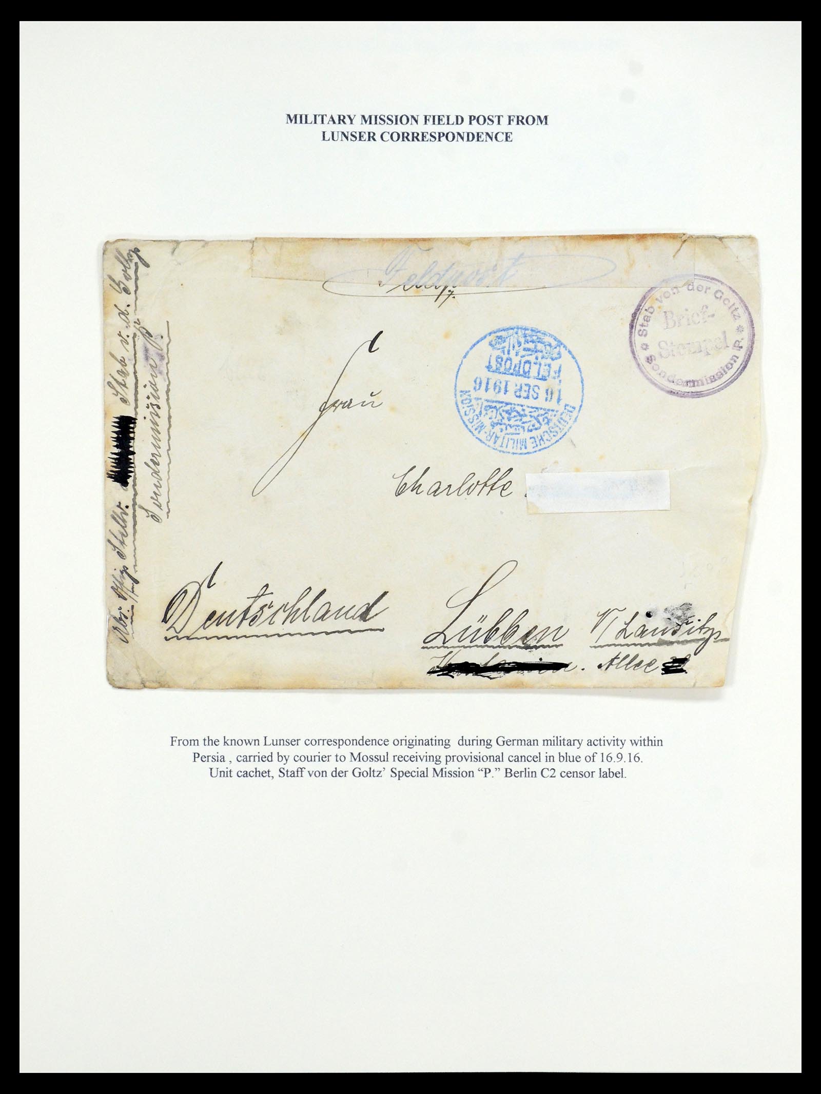 35515 049 - Postzegelverzameling 35515 Duitsland brieven van Militaire missie in 