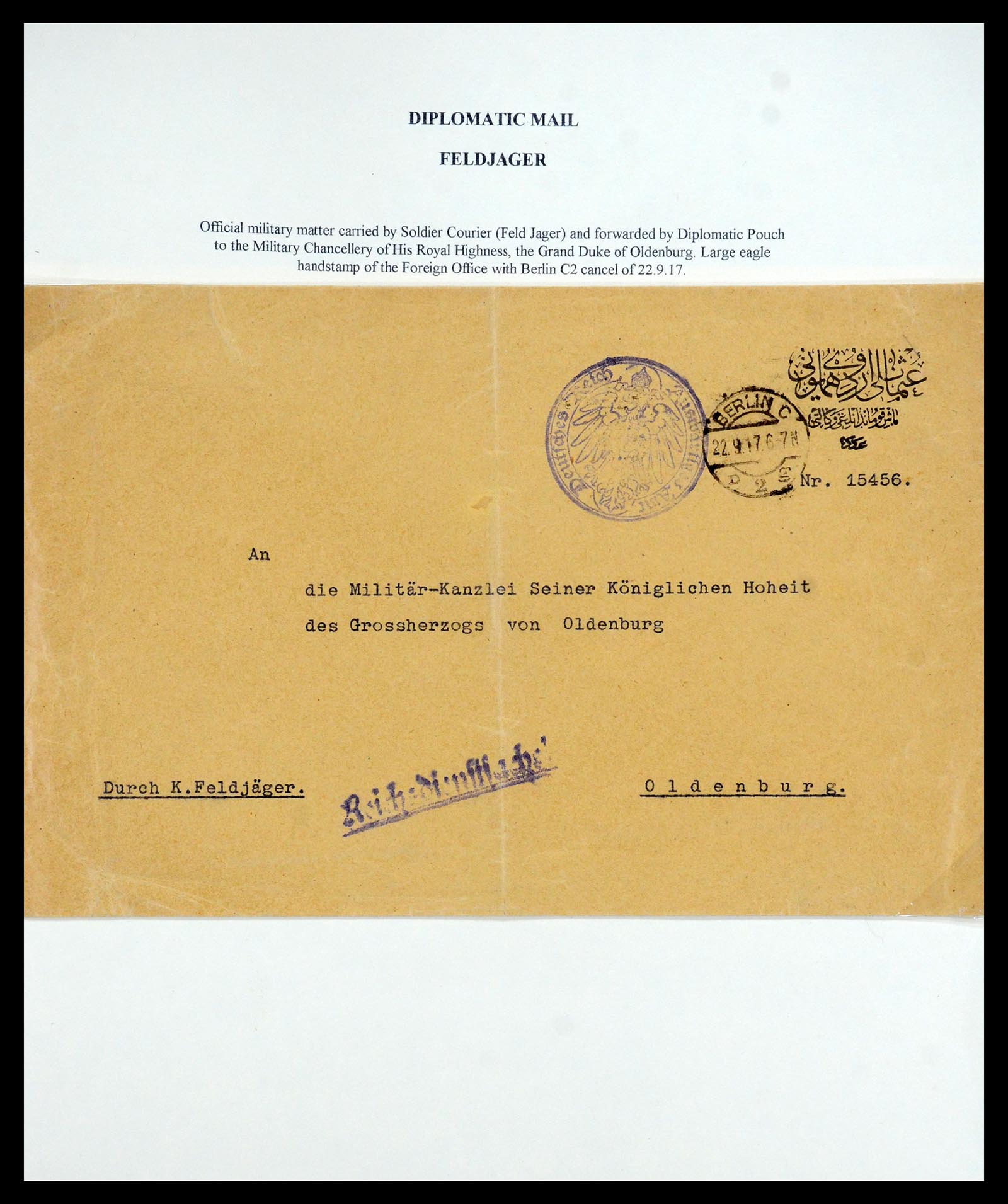 35515 051 - Stamp Collection 35515 Germany covers og Military mission in Turkey 1914