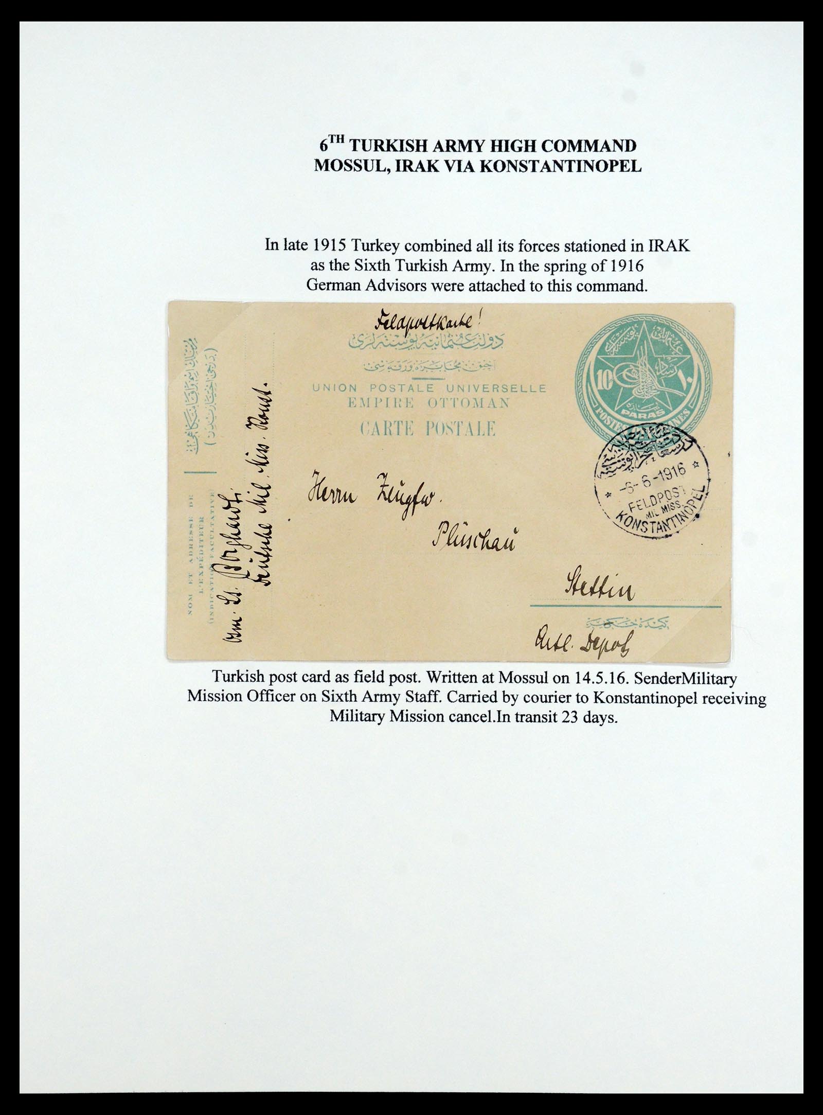 35515 054 - Postzegelverzameling 35515 Duitsland brieven van Militaire missie in 