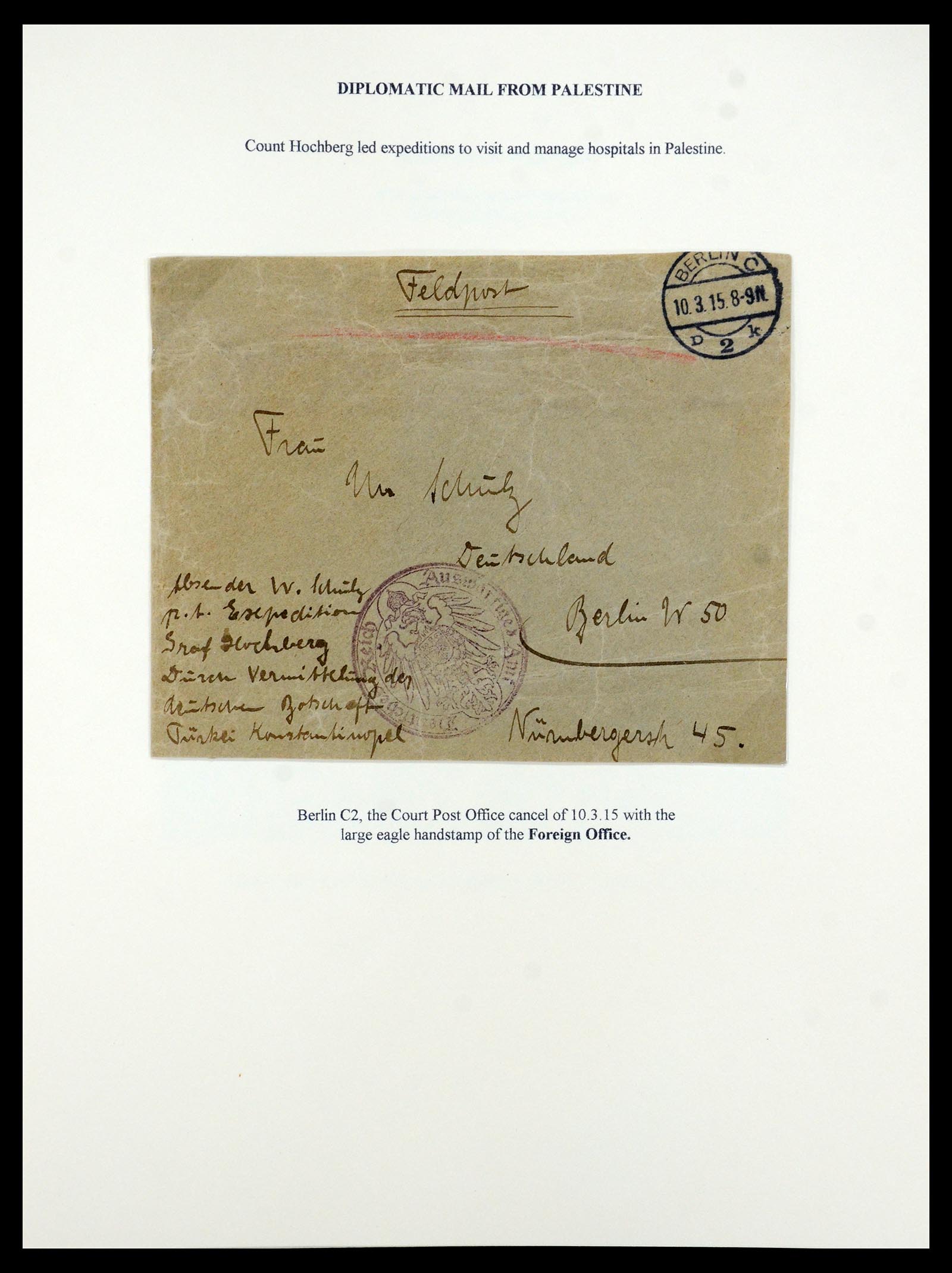 35515 063 - Stamp Collection 35515 Germany covers og Military mission in Turkey 1914