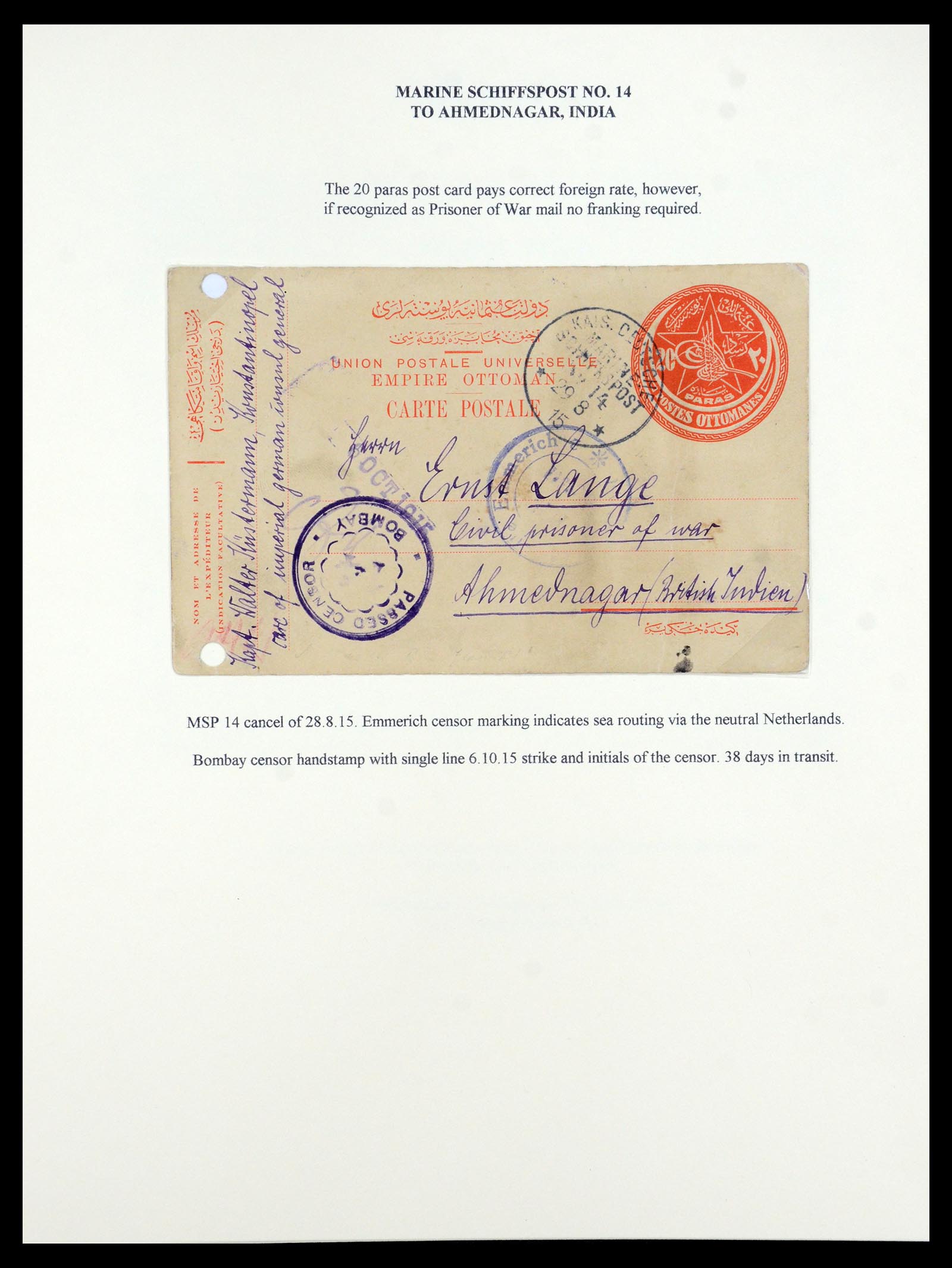 35515 065 - Postzegelverzameling 35515 Duitsland brieven van Militaire missie in 