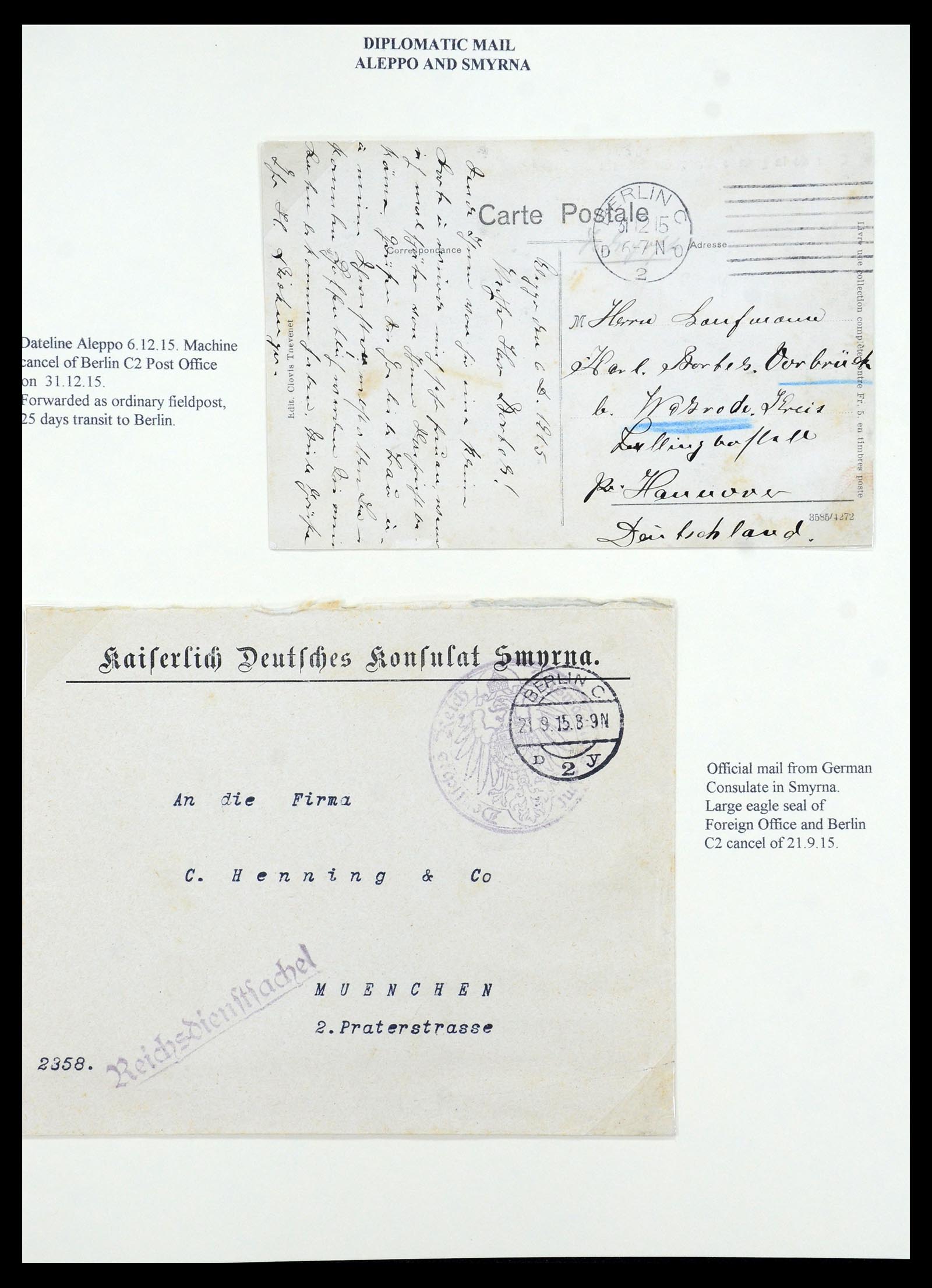 35515 077 - Postzegelverzameling 35515 Duitsland brieven van Militaire missie in 