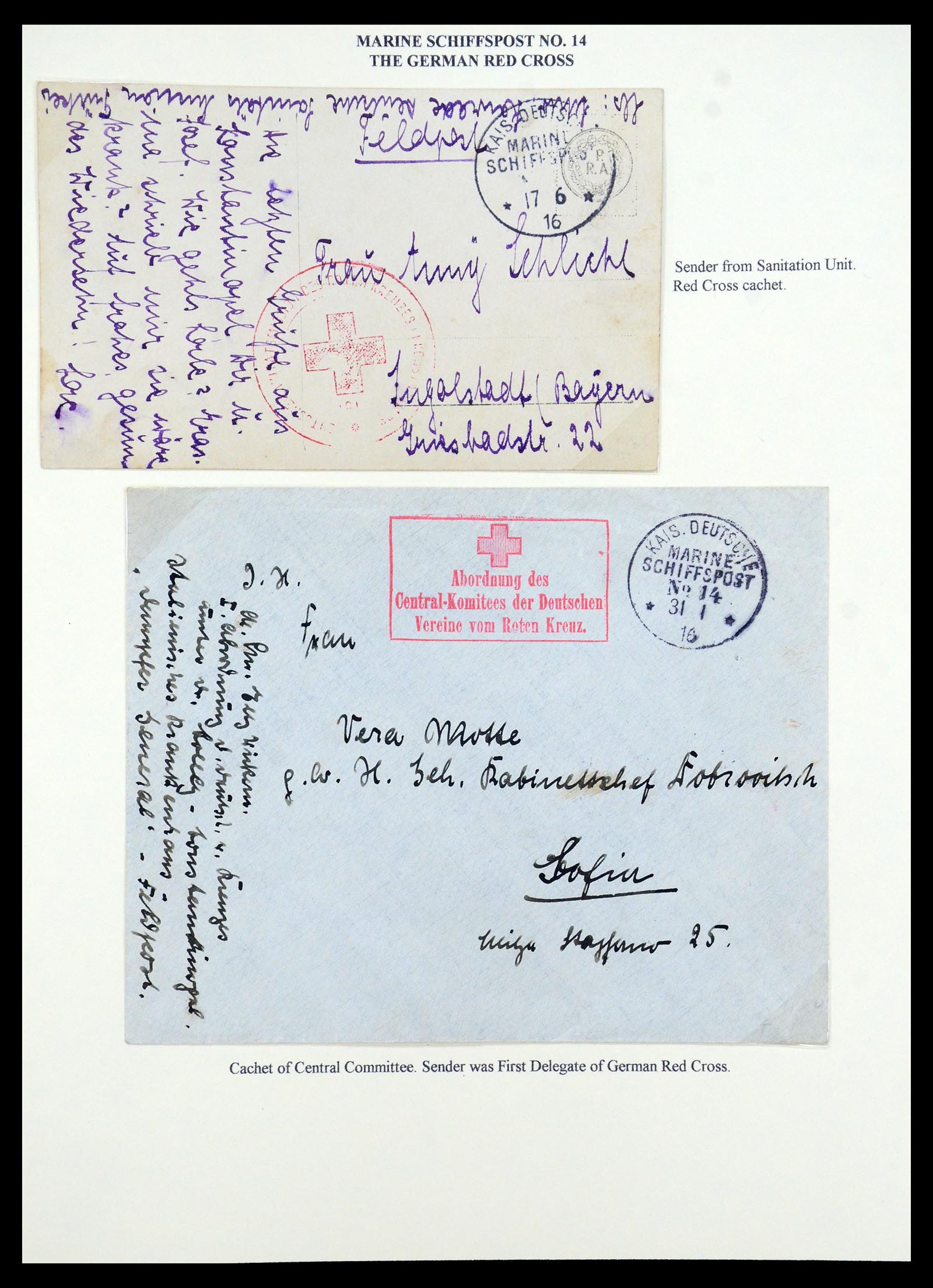 35515 081 - Stamp Collection 35515 Germany covers og Military mission in Turkey 1914