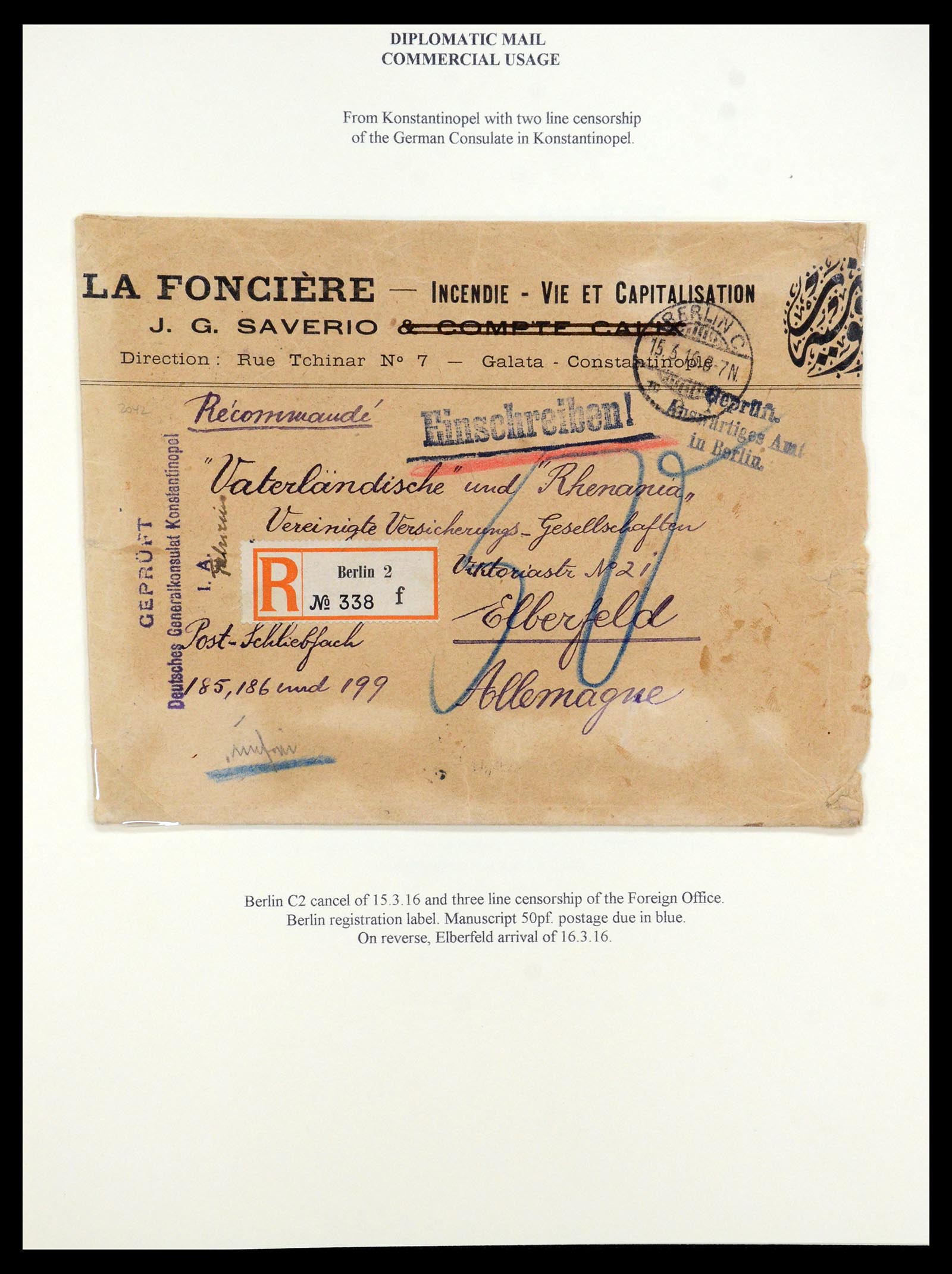 35515 084 - Postzegelverzameling 35515 Duitsland brieven van Militaire missie in 