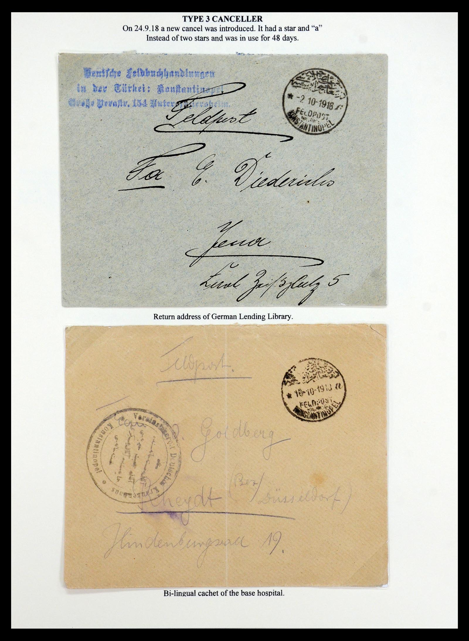 35515 100 - Stamp Collection 35515 Germany covers og Military mission in Turkey 1914