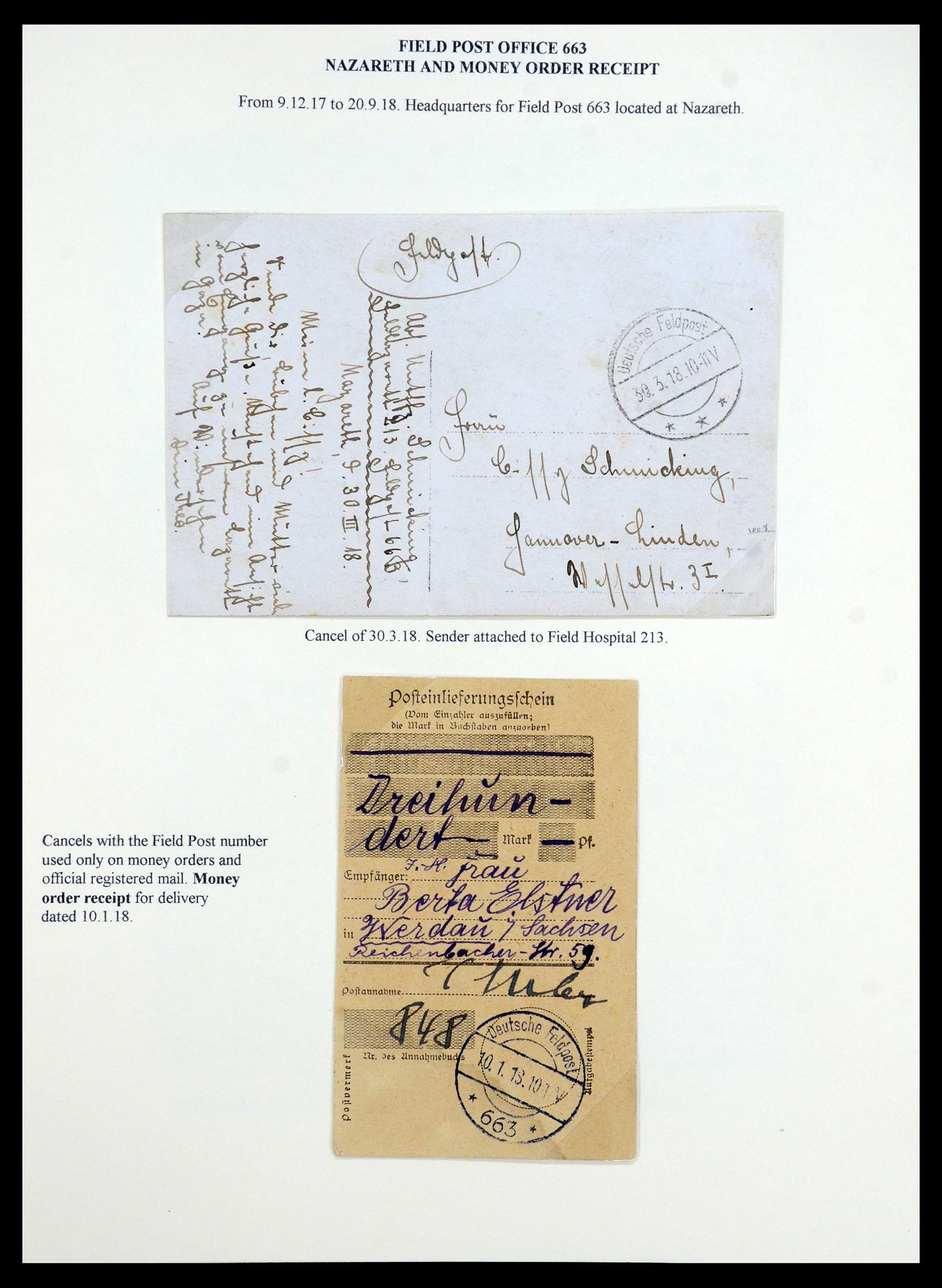 35515 103 - Stamp Collection 35515 Germany covers og Military mission in Turkey 1914