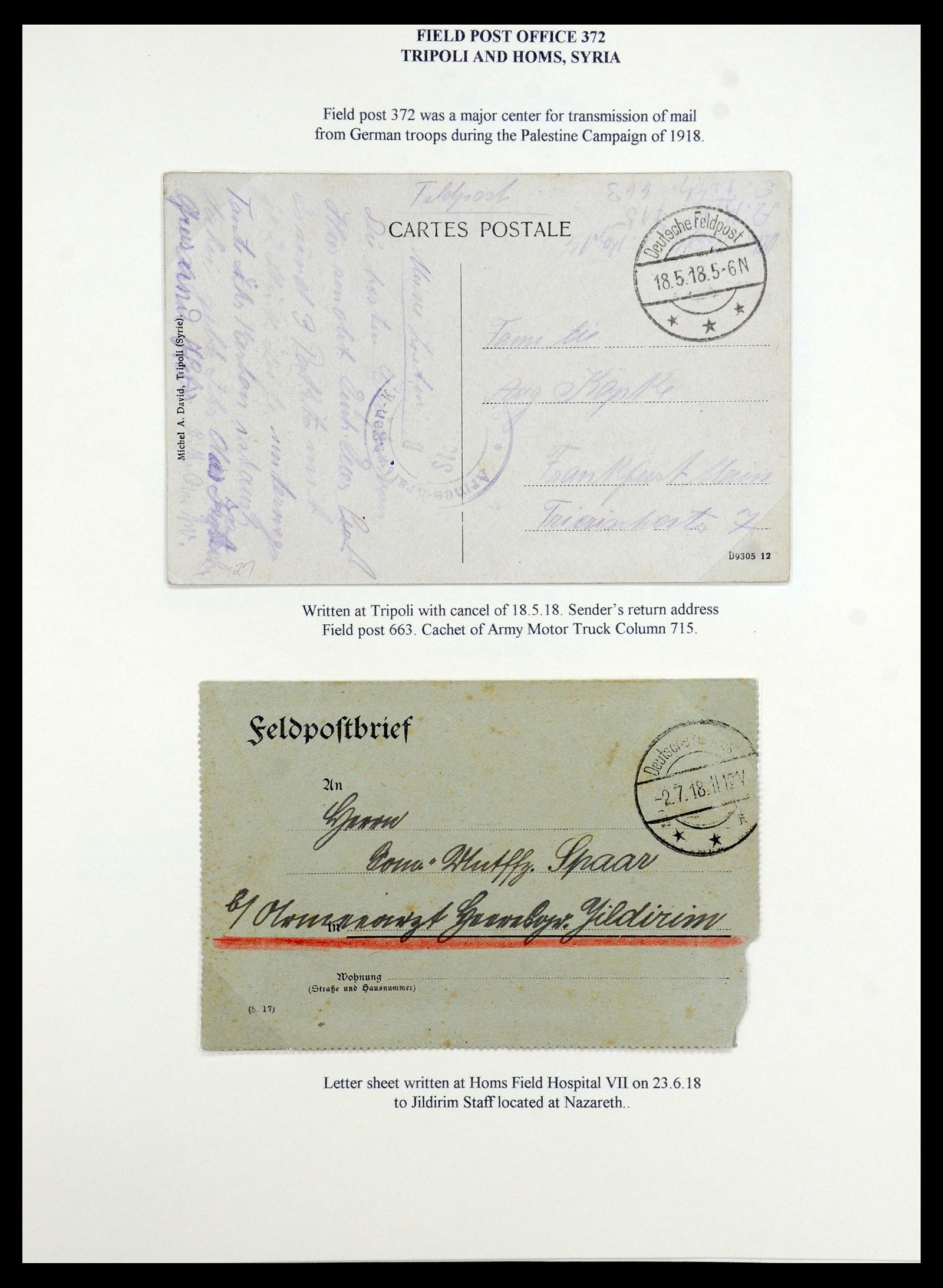 35515 108 - Stamp Collection 35515 Germany covers og Military mission in Turkey 1914