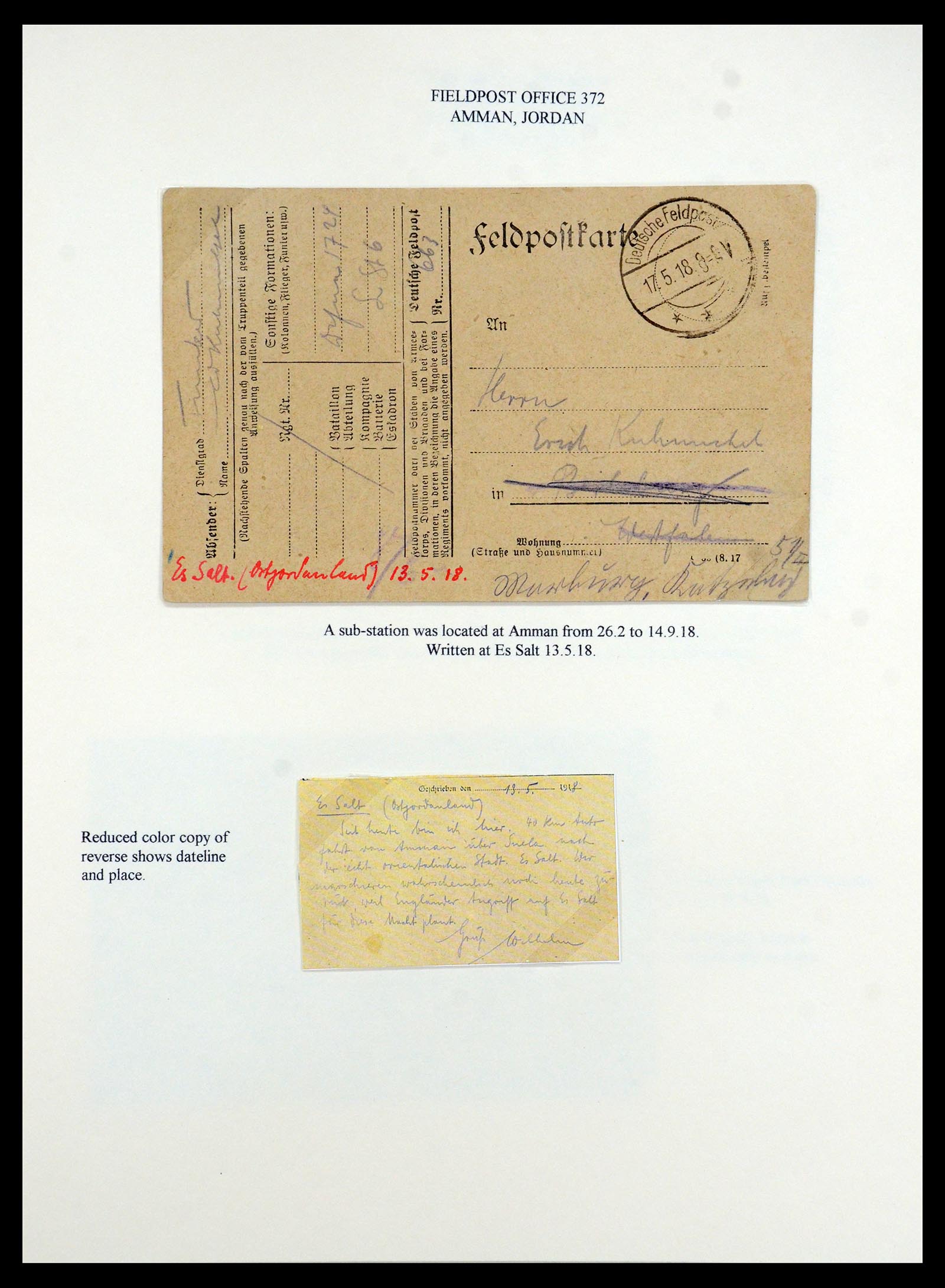 35515 109 - Stamp Collection 35515 Germany covers og Military mission in Turkey 1914
