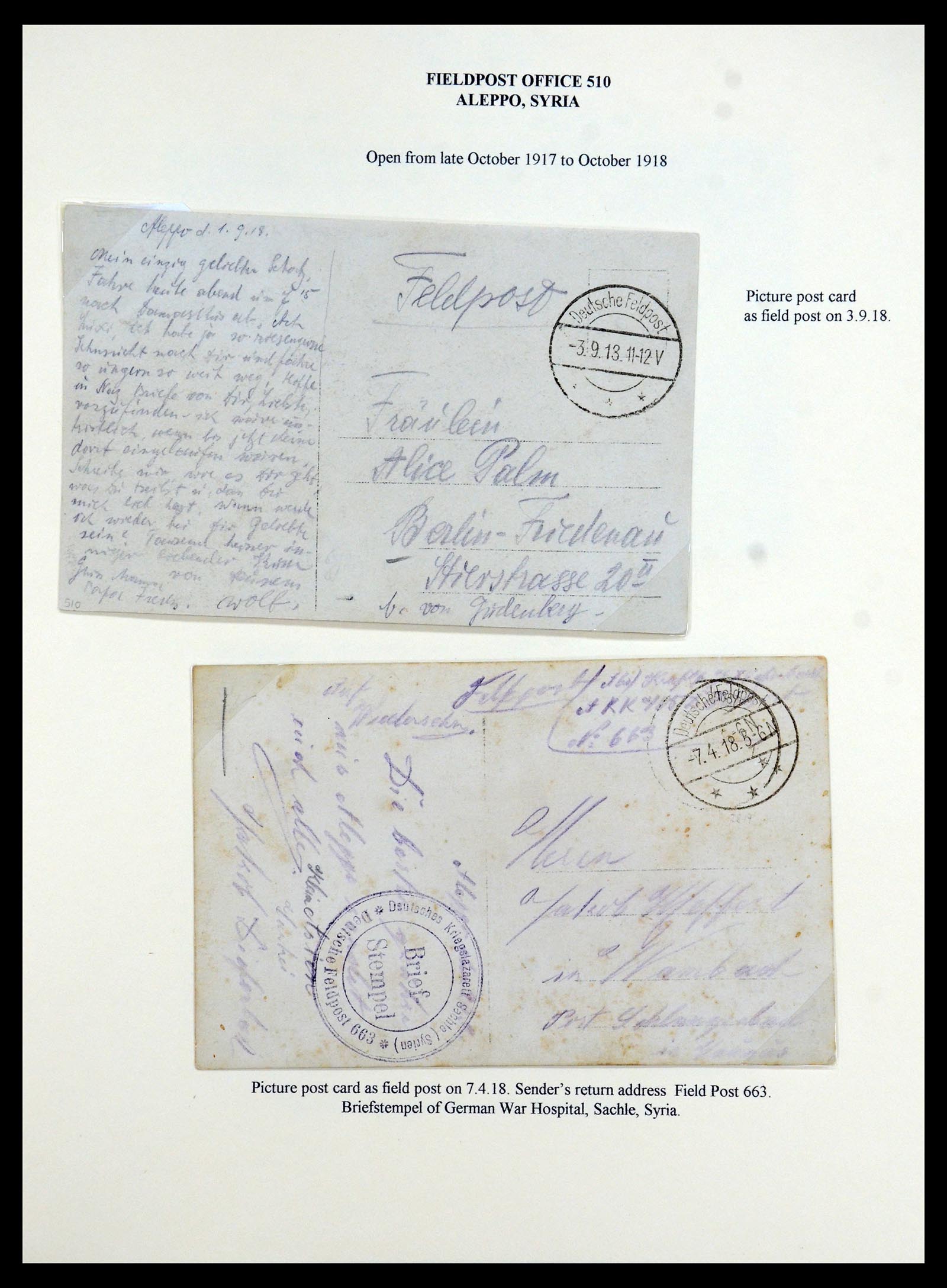 35515 111 - Stamp Collection 35515 Germany covers og Military mission in Turkey 1914