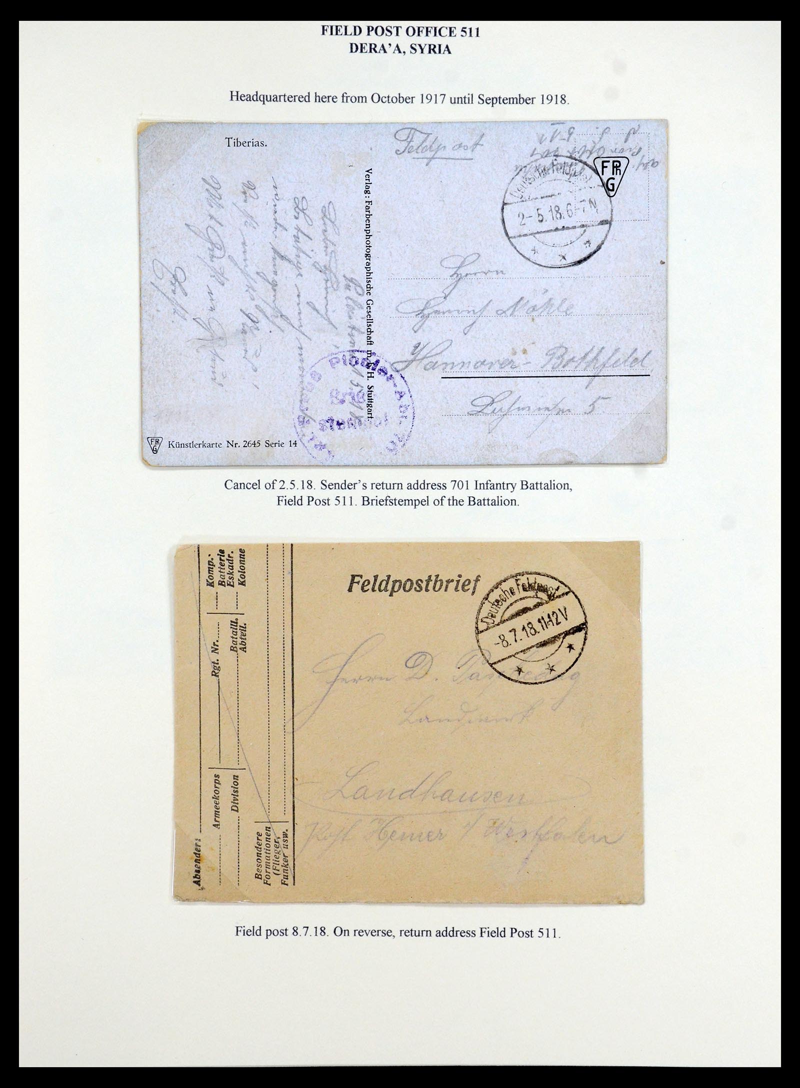 35515 112 - Postzegelverzameling 35515 Duitsland brieven van Militaire missie in 