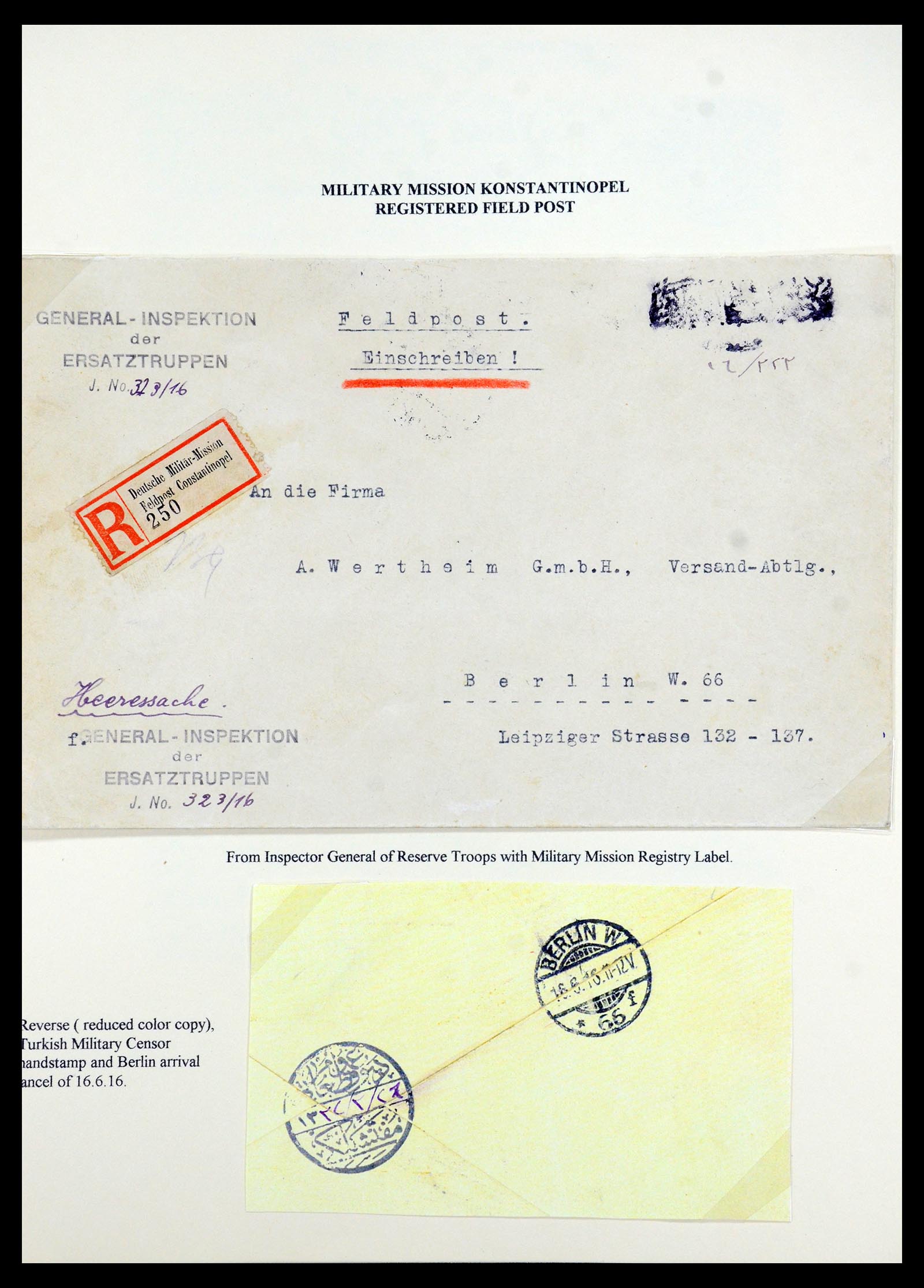 35515 119 - Postzegelverzameling 35515 Duitsland brieven van Militaire missie in 