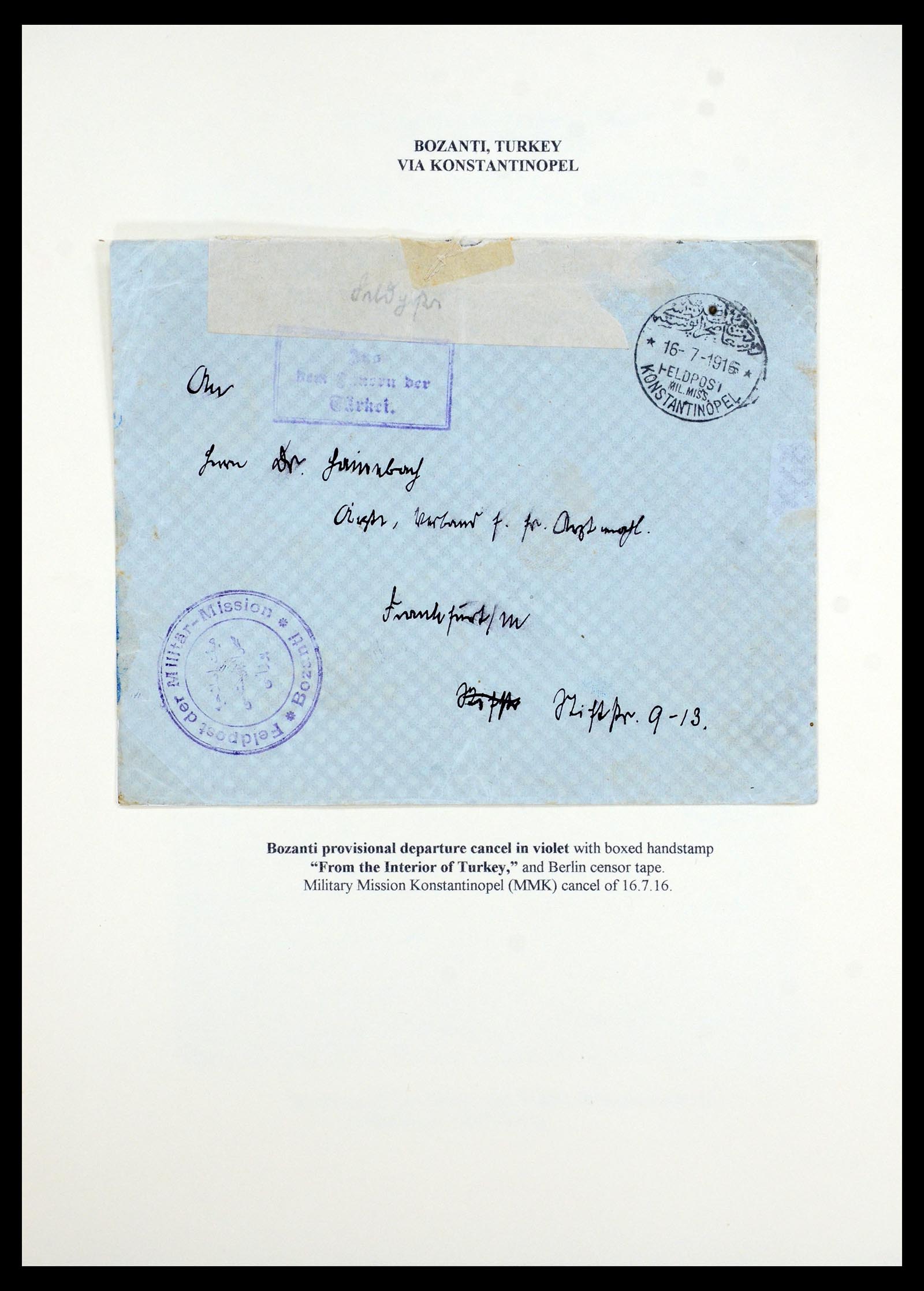 35515 122 - Postzegelverzameling 35515 Duitsland brieven van Militaire missie in 