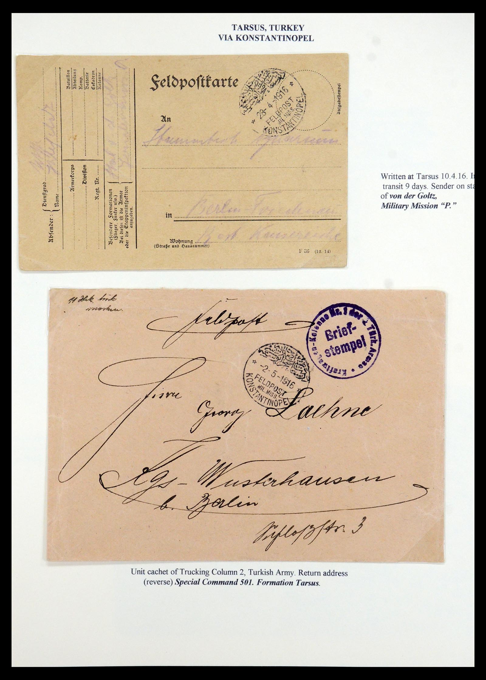 35515 124 - Postzegelverzameling 35515 Duitsland brieven van Militaire missie in 