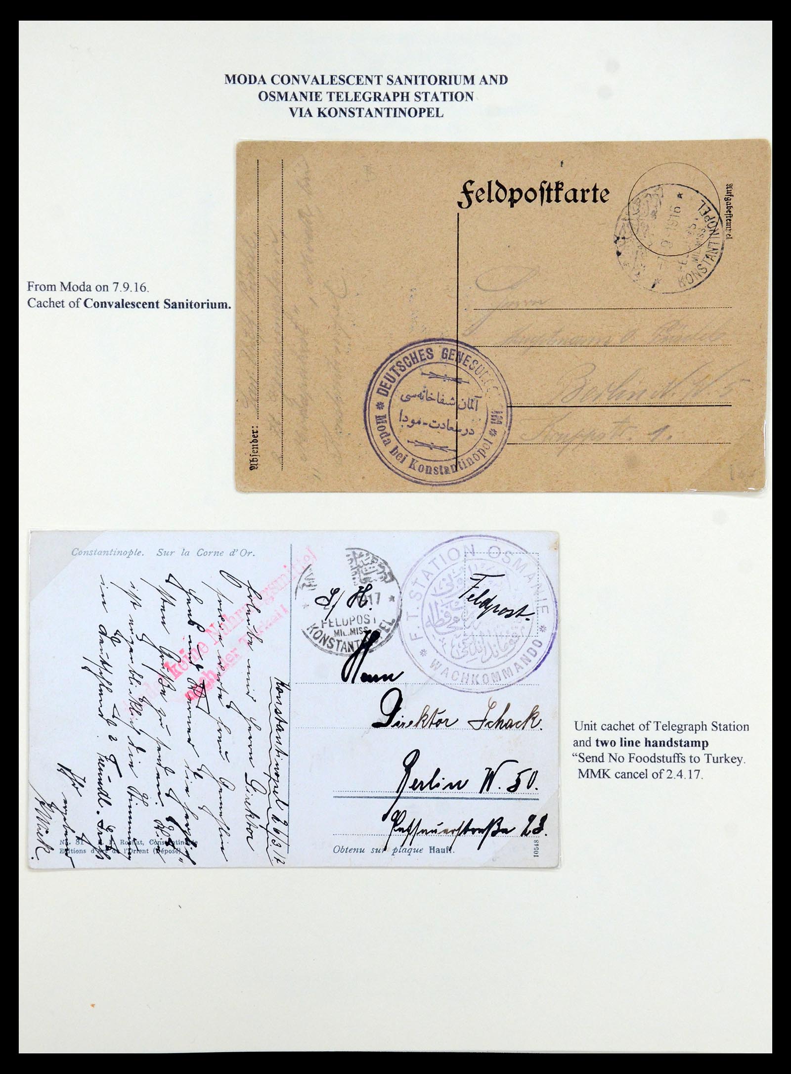 35515 126 - Stamp Collection 35515 Germany covers og Military mission in Turkey 1914