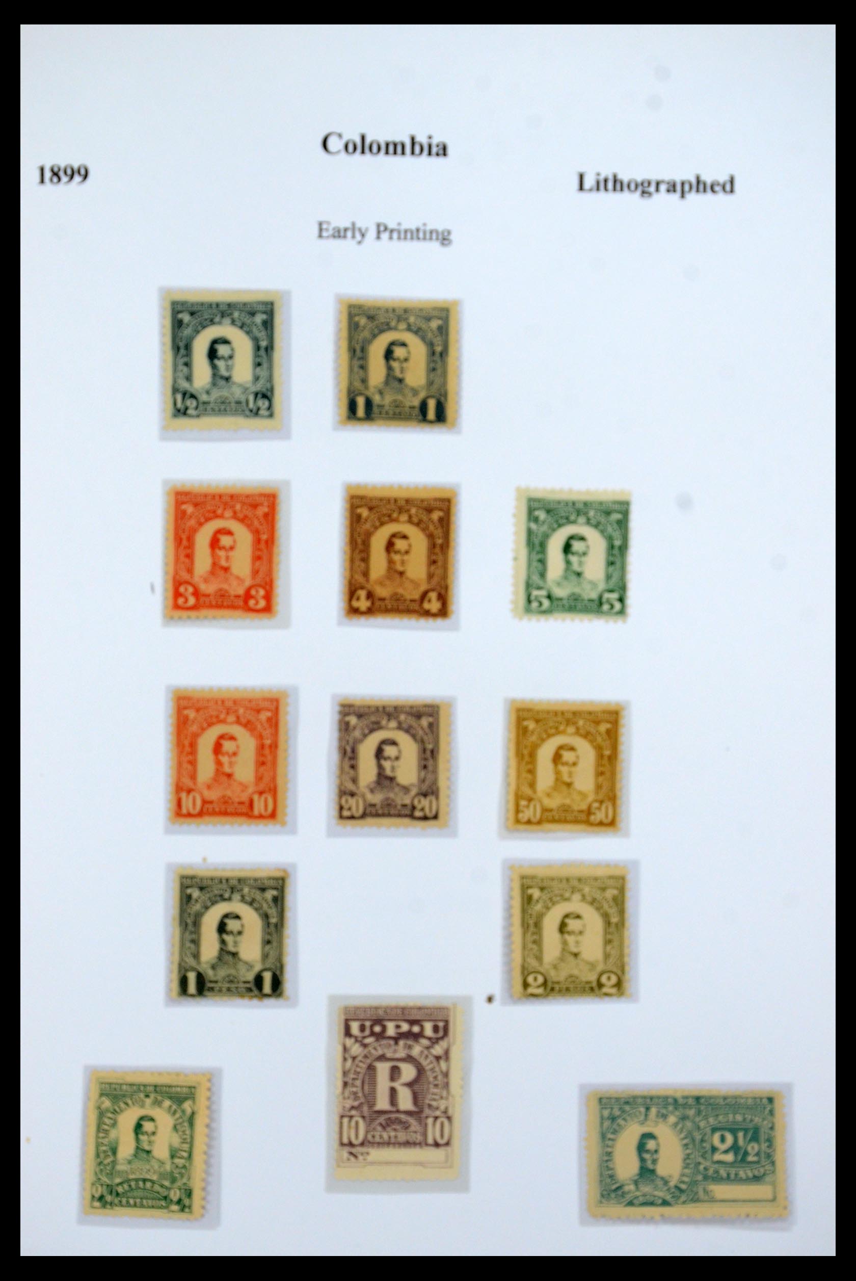 35519 005 - Postzegelverzameling 35519 Colombia Antioquia 1899.