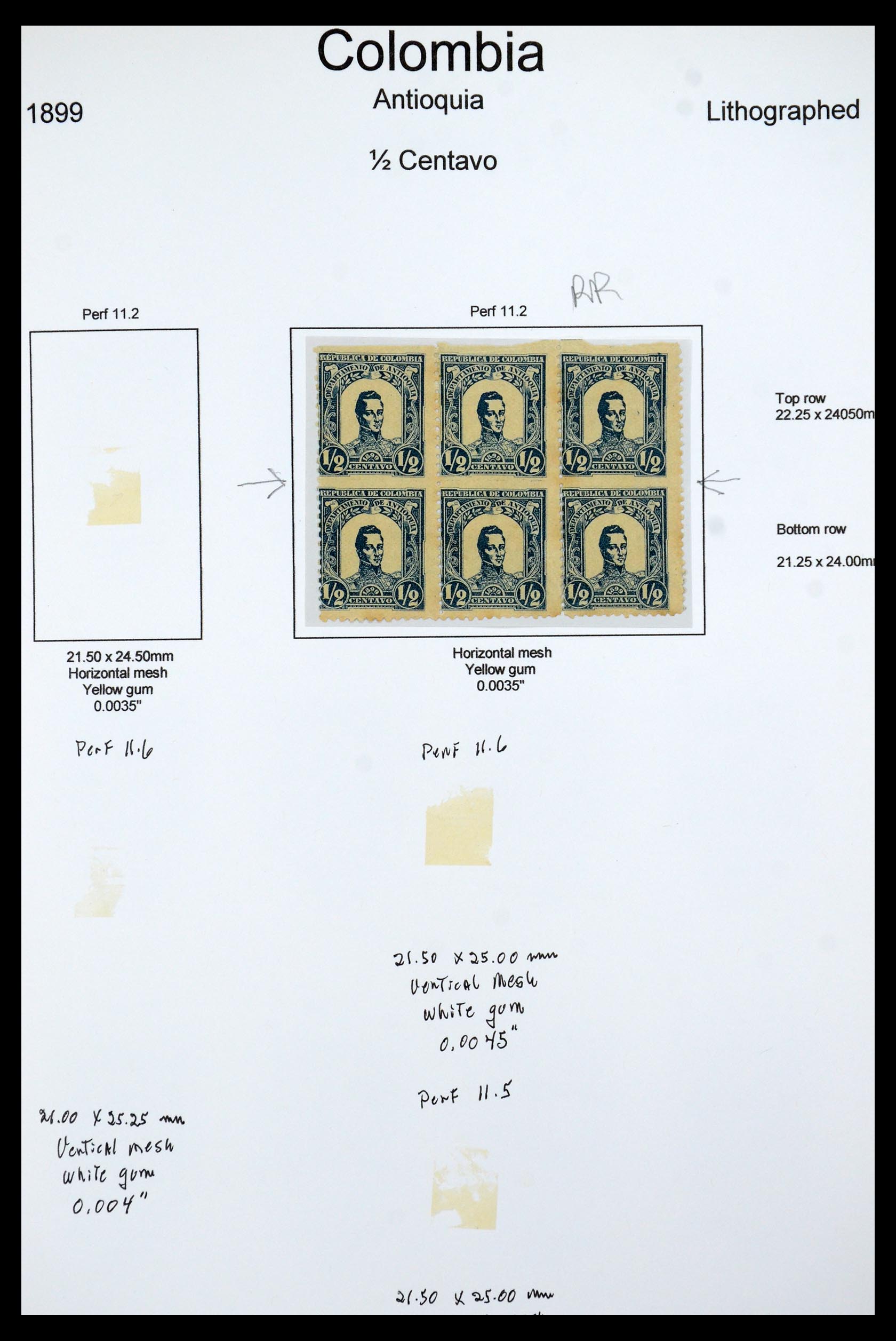 35519 007 - Stamp Collection 35519 Colombia Antioquia 1899.