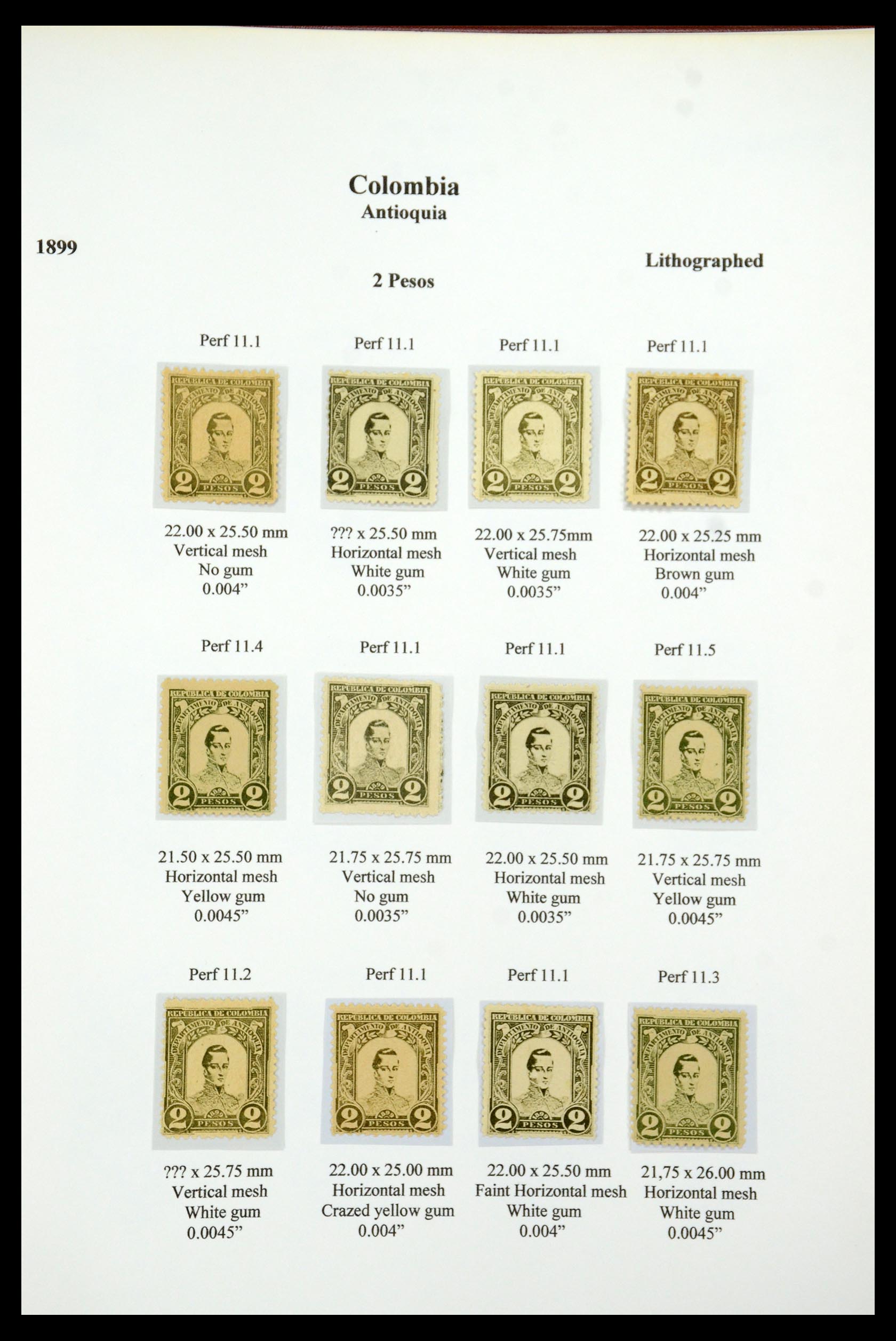 35519 067 - Postzegelverzameling 35519 Colombia Antioquia 1899.
