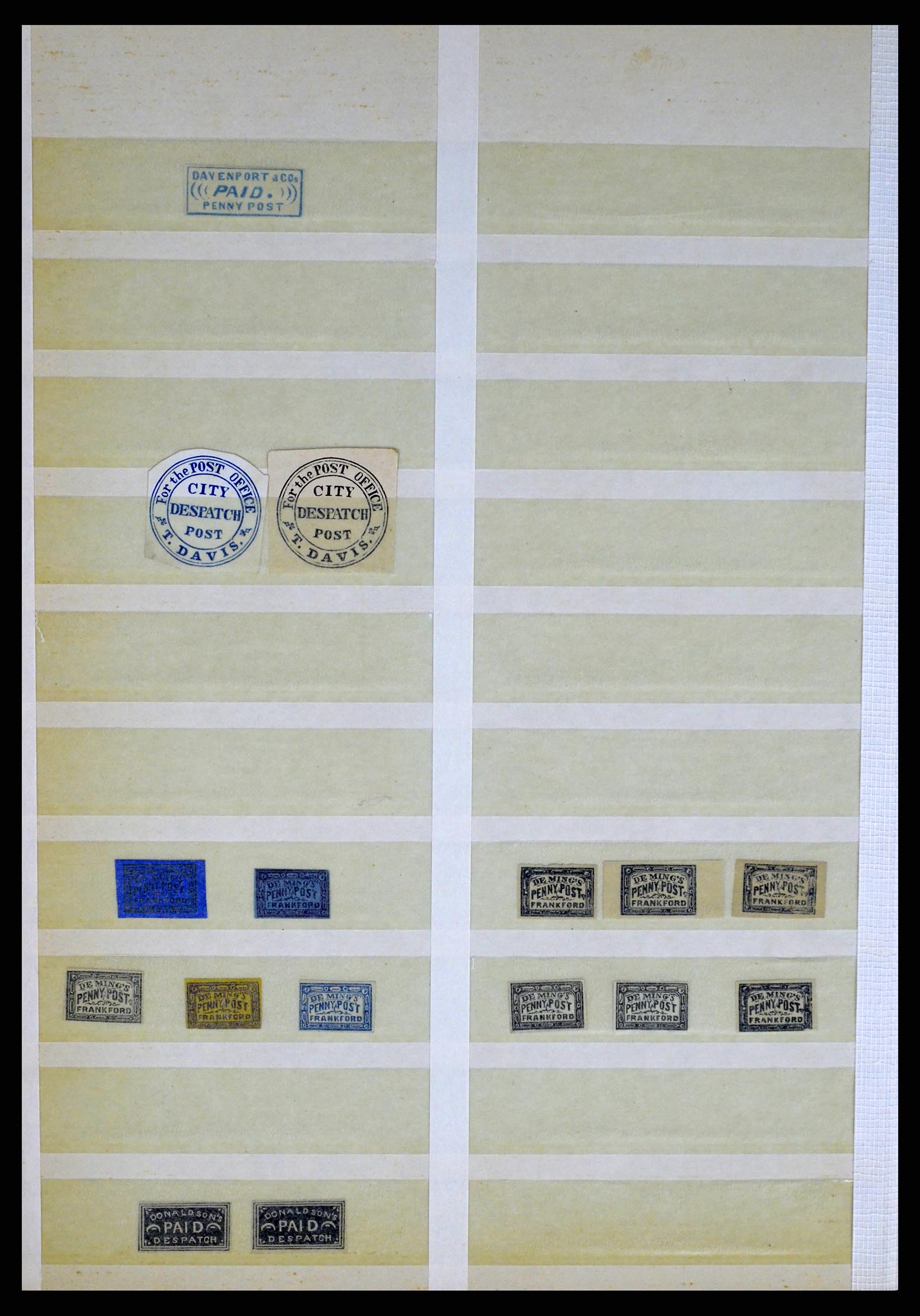 35520 018 - Stamp Collection 35520 USA local/carrier stamps 1851-1883.