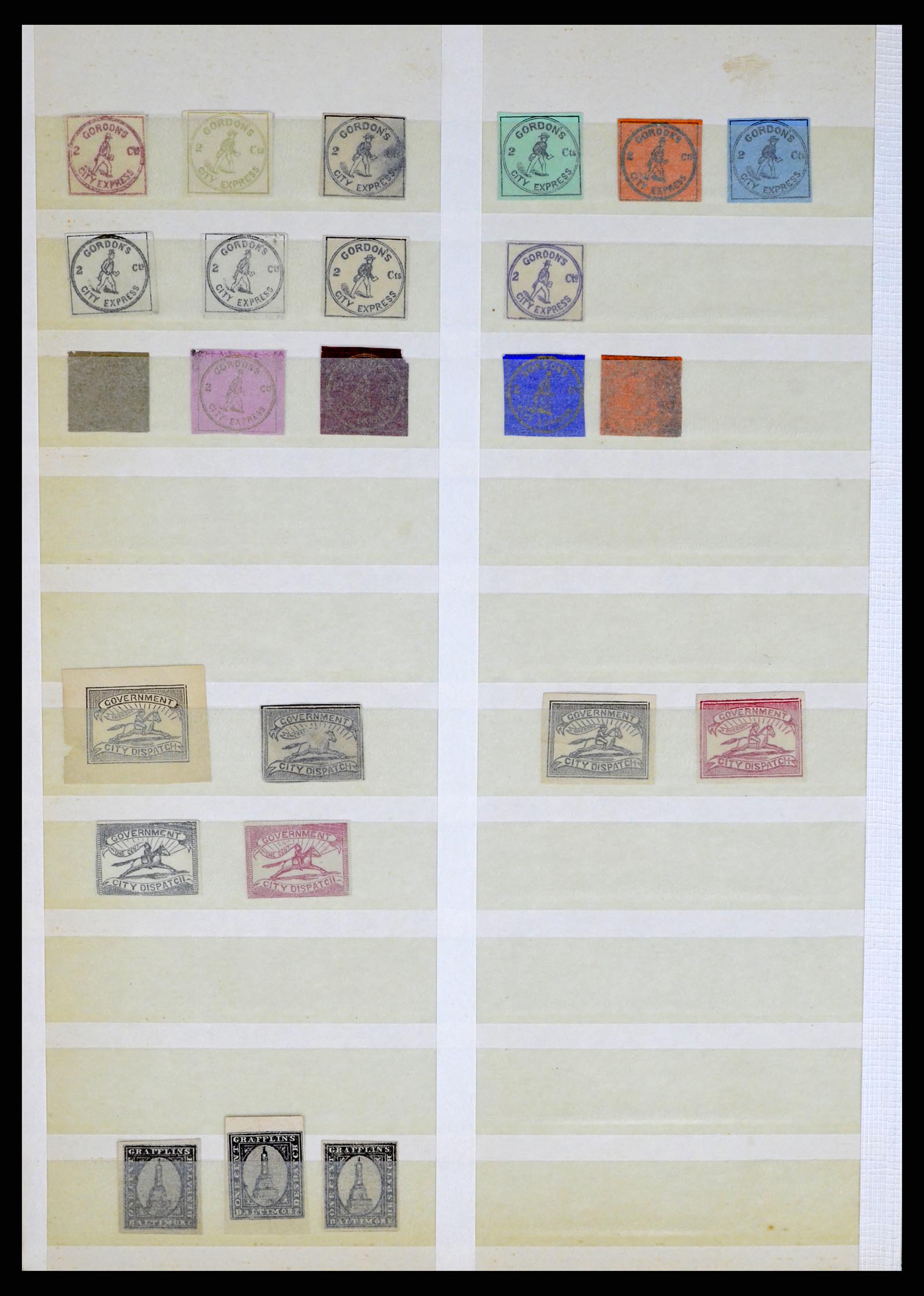 35520 024 - Postzegelverzameling 35520 USA local/carrier stamps 1851-1883.
